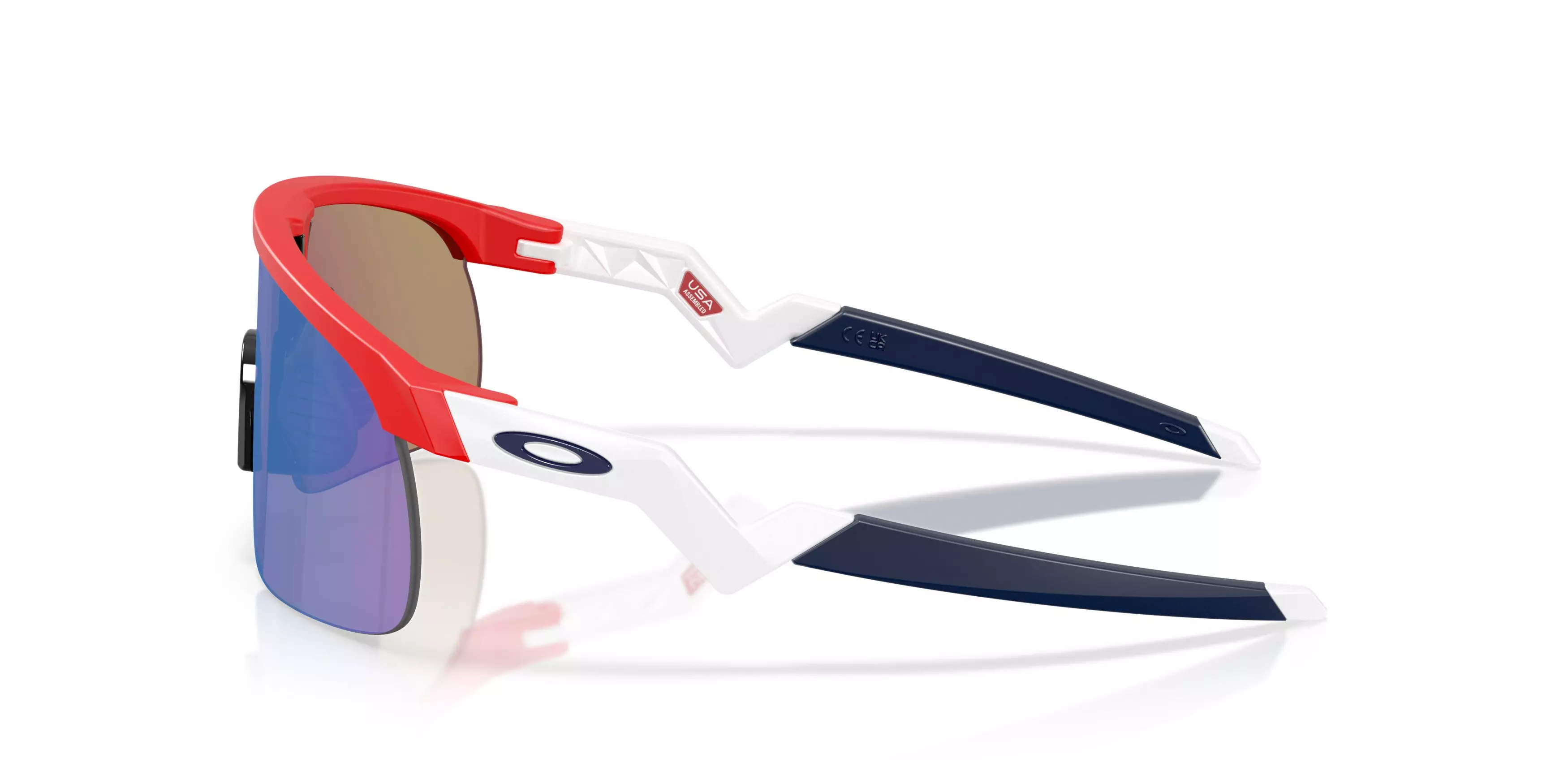 Oakley Resistor Team USA Sunglasses (Youth Fit) - Prizm Sapphire Lenses and Matte Redline Frame - RED/WHITE/BLUE