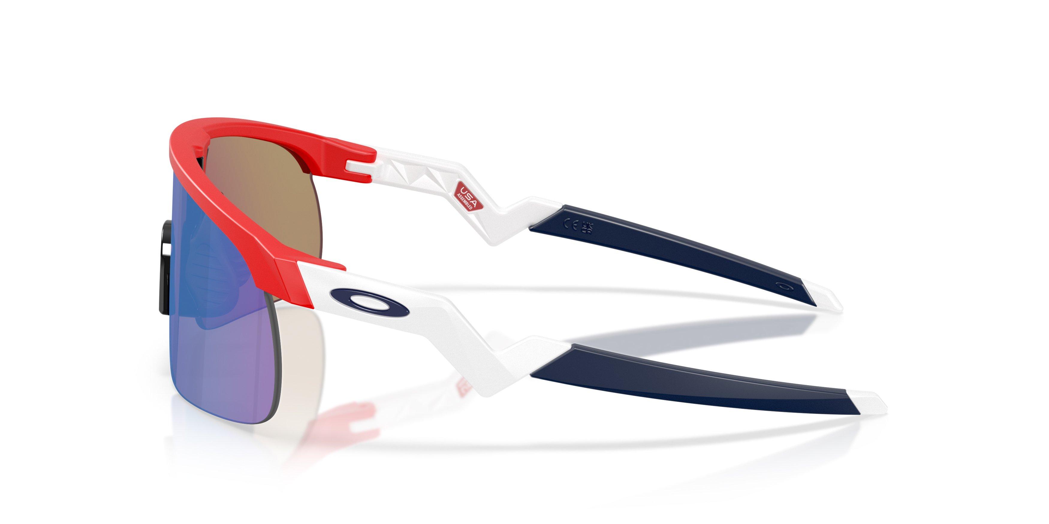 Oakley Youth Resistor Team USA Prizm Sapphire Sunglasses - Matte Redline - RED/WHITE/BLUE Thumbnail View 4