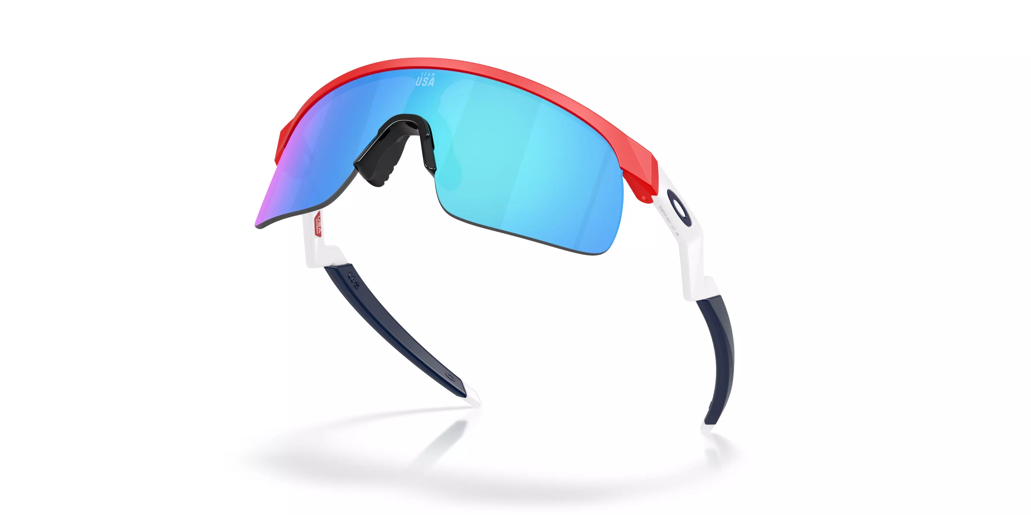 Oakley Resistor Team USA Sunglasses (Youth Fit) - Prizm Sapphire Lenses and Matte Redline Frame - RED/WHITE/BLUE
