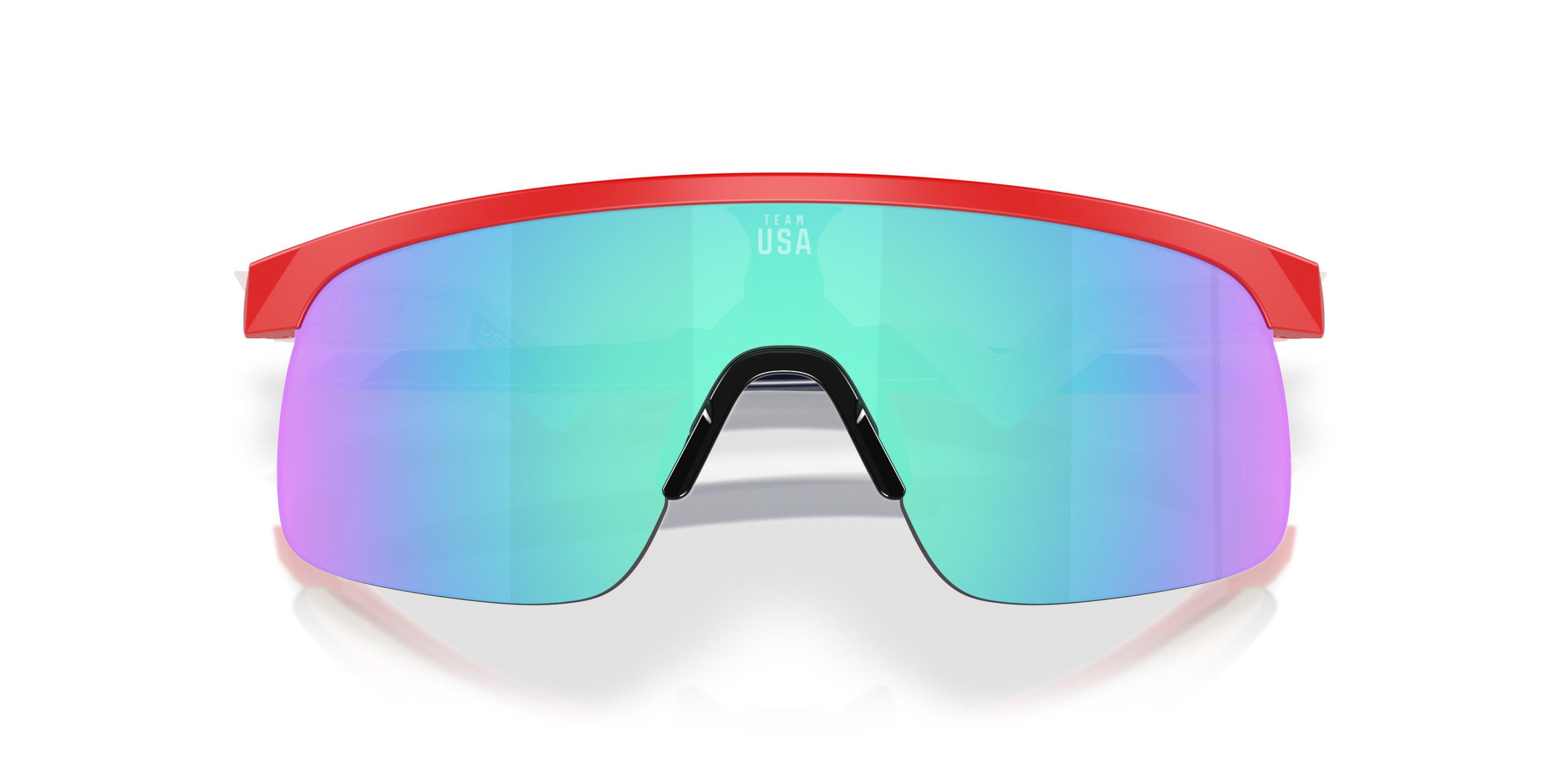Oakley Youth Resistor Team USA Prizm Sapphire Sunglasses - Matte Redline - RED/WHITE/BLUE Thumbnail View 7