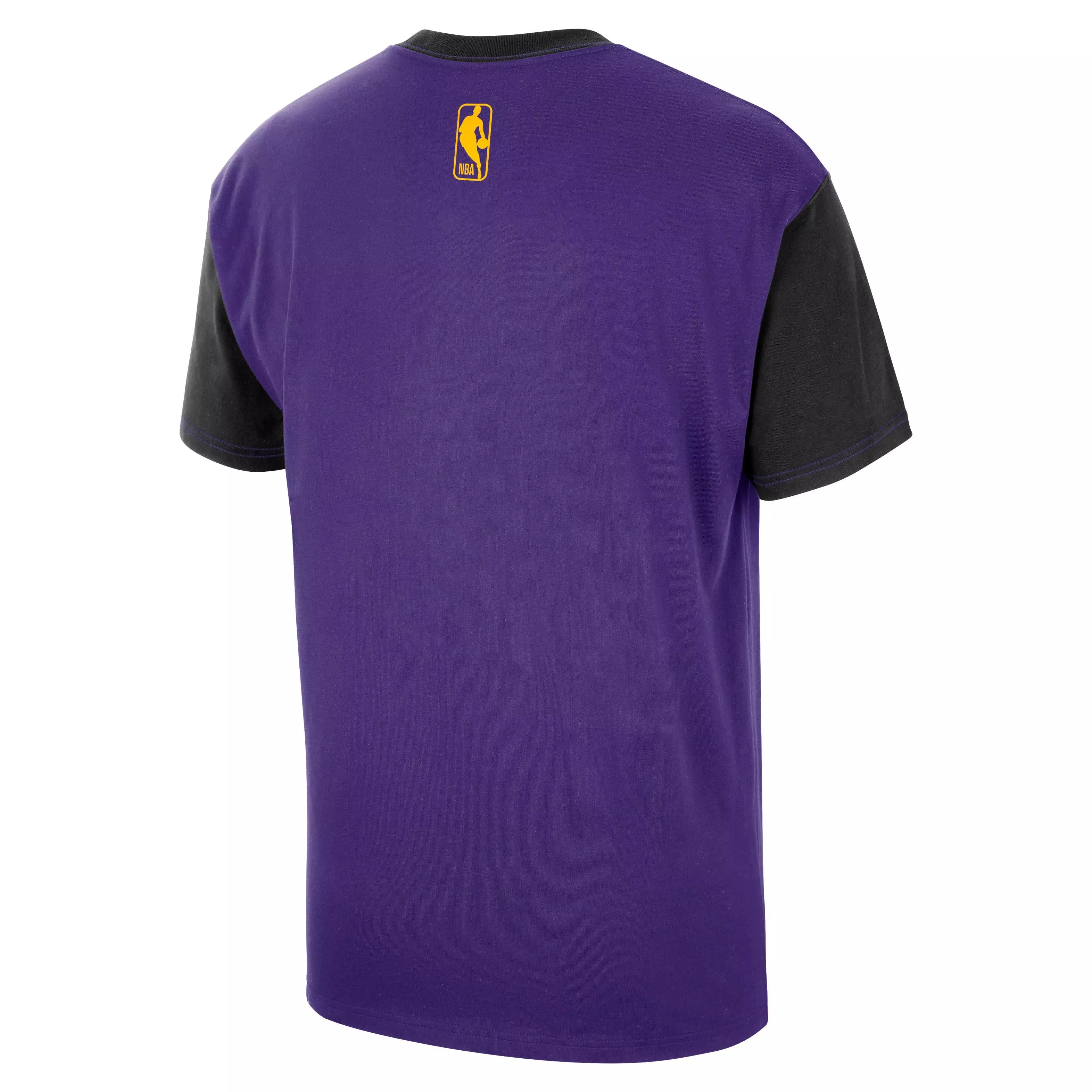 Nike Men's NBA Courtside CE LA Lakers SS Colorblock T-Shirt - PURPLE