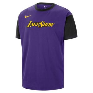Nike Men's NBA Courtside CE LA Lakers SS Colorblock T-Shirt