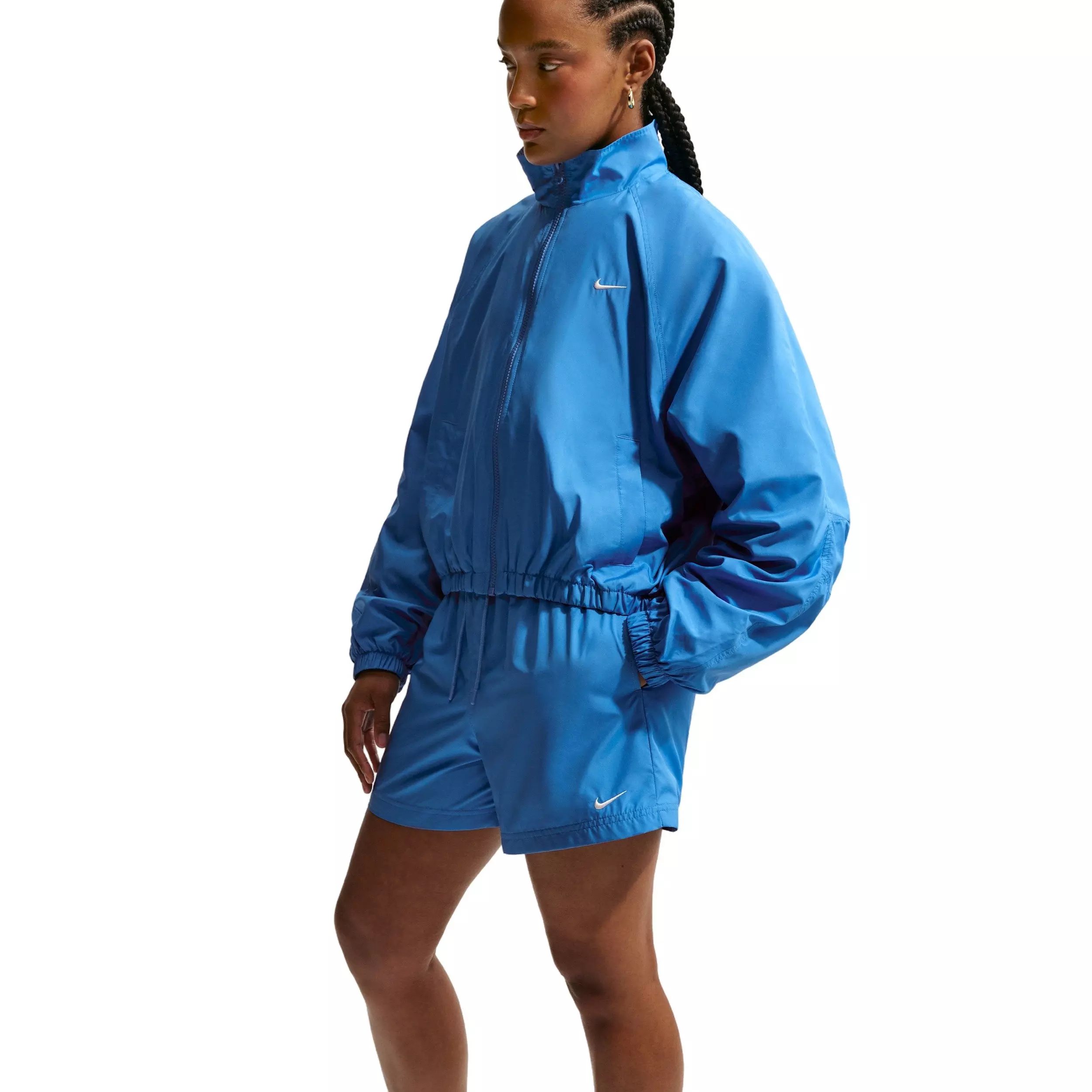 Nike Women's Sportswear Essentials Mid-Rise Woven Shorts - LT BLUE