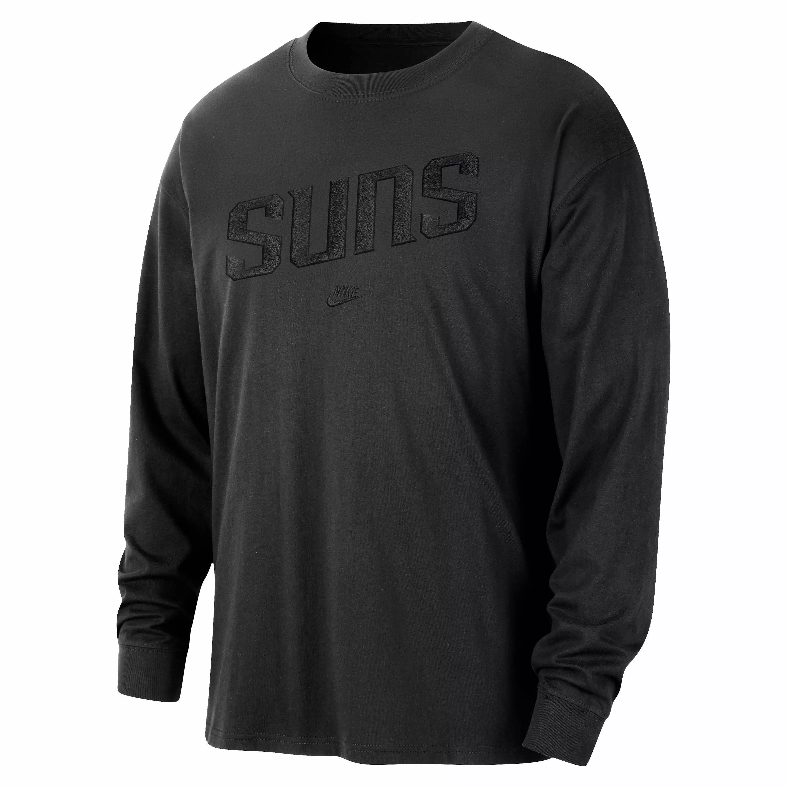 Nike Men's Courtside Premium Essential LS NBA Phoenix Suns T-Shirt - BLACK