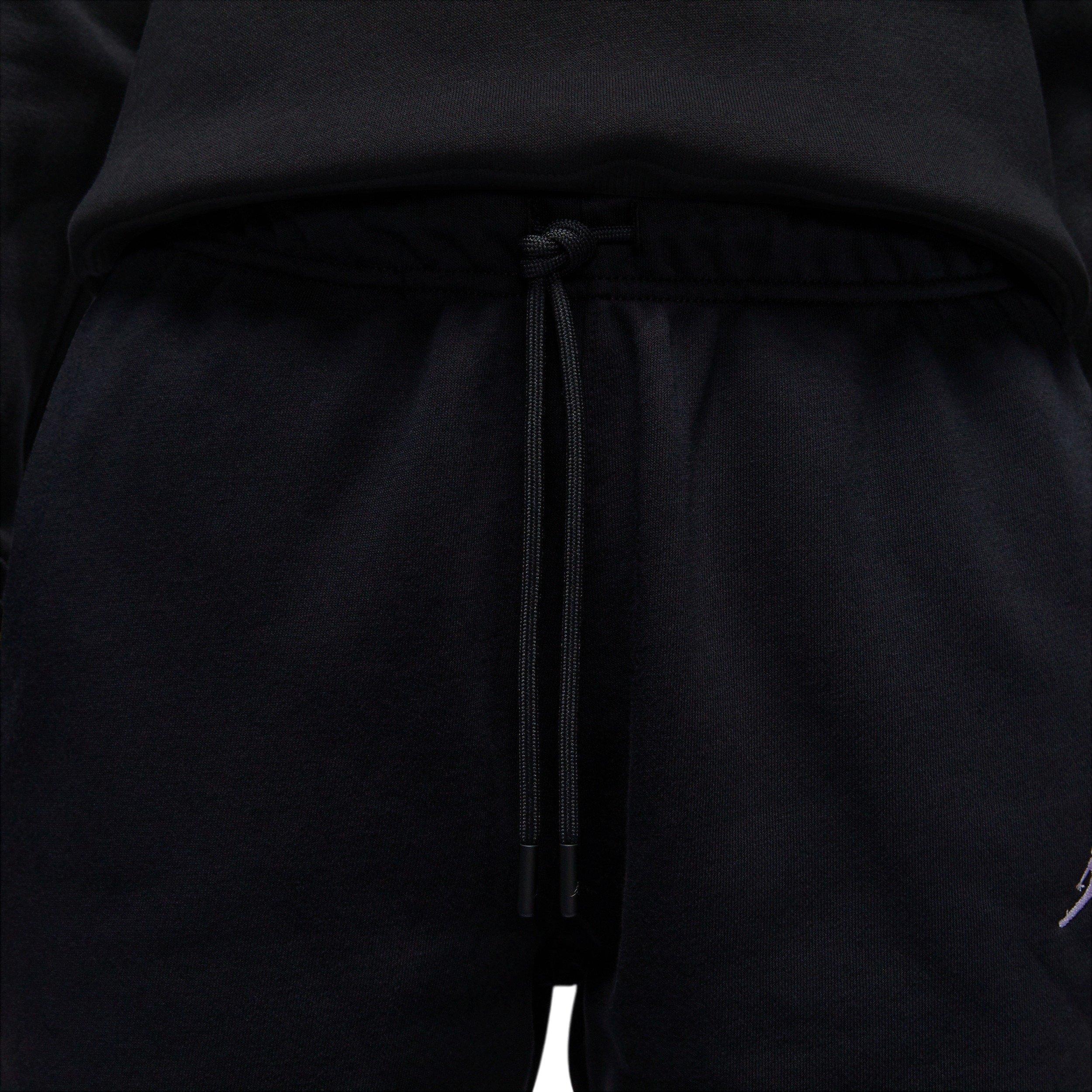 Jordan Women's Brooklyn Fleece Shorts - BLACK/WHITE Thumbnail View 3