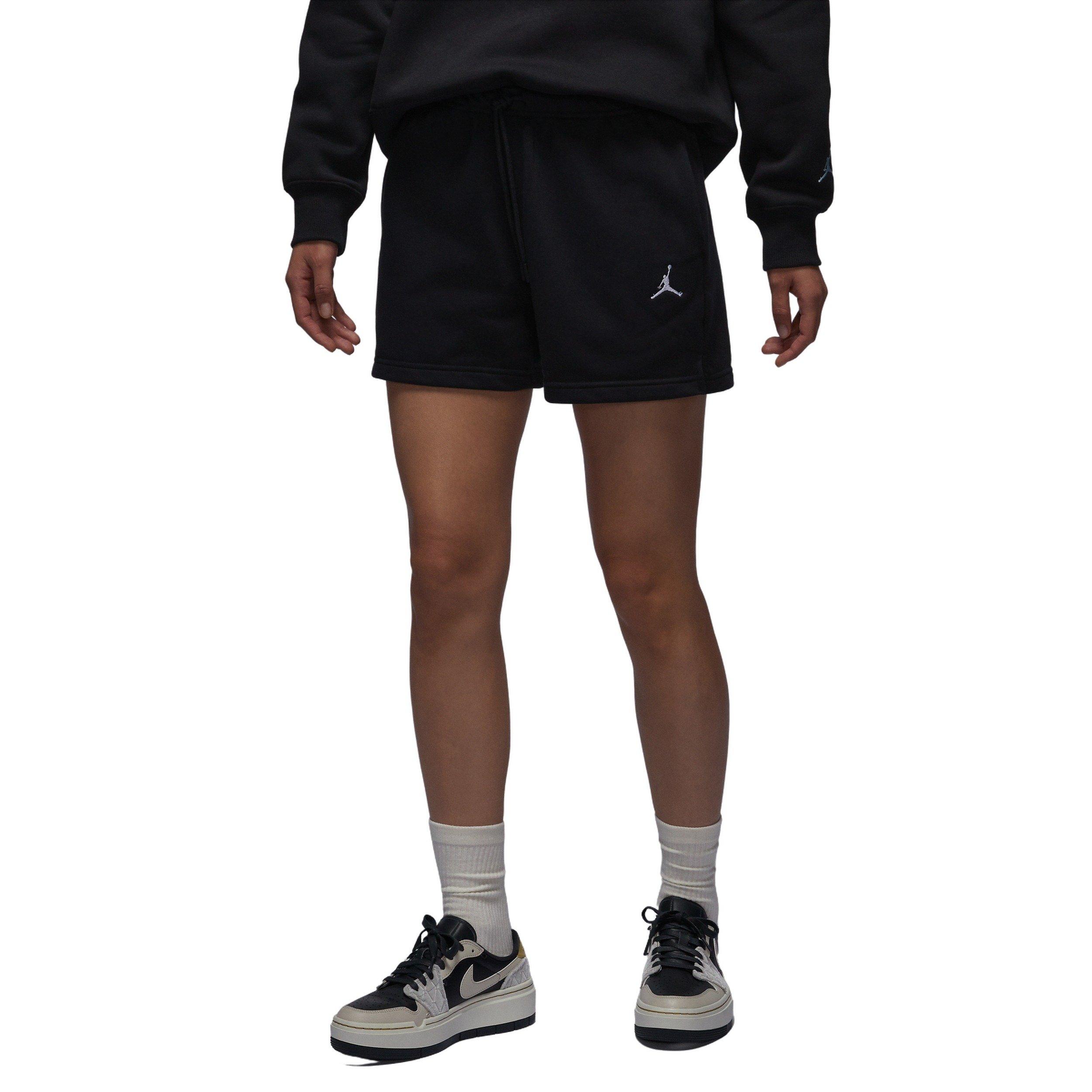 Jordan Women's Brooklyn Fleece Shorts - BLACK/WHITE Thumbnail View 5