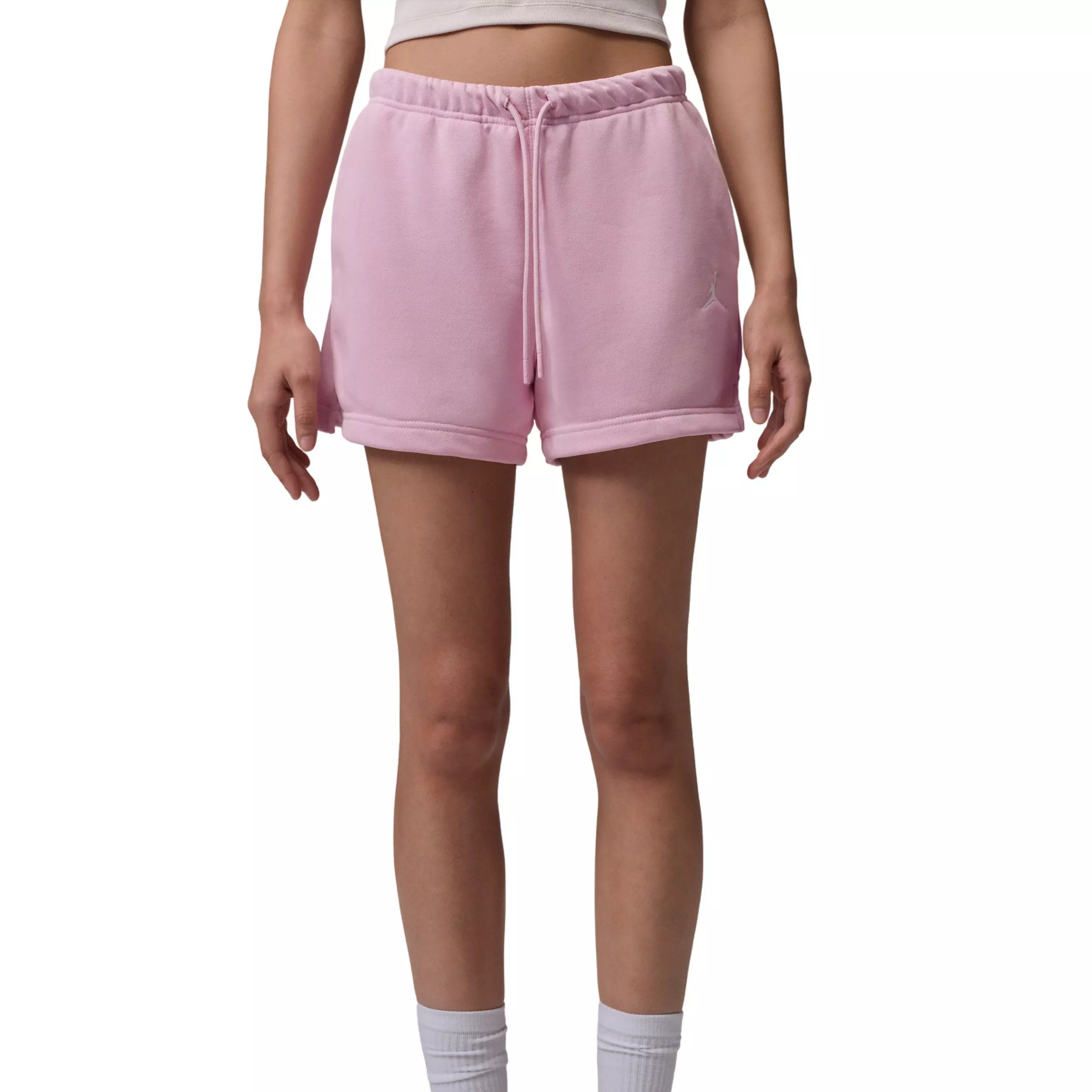 Jordan Women's Brooklyn Fleece Shorts - PINK/WHITE