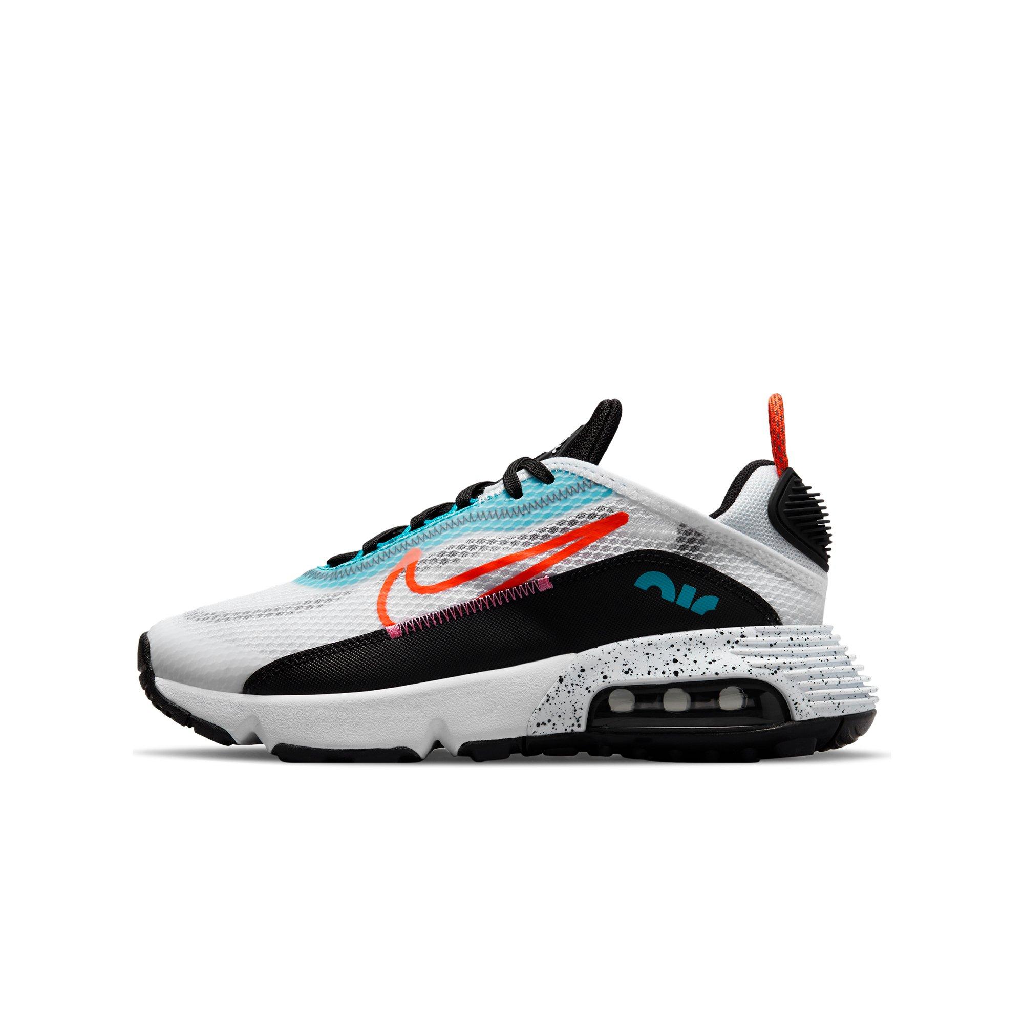 Nike Air Max 2090 "White/Black/Blue/Orange" Grade School Boys' Shoe - WHITE Thumbnail View 2