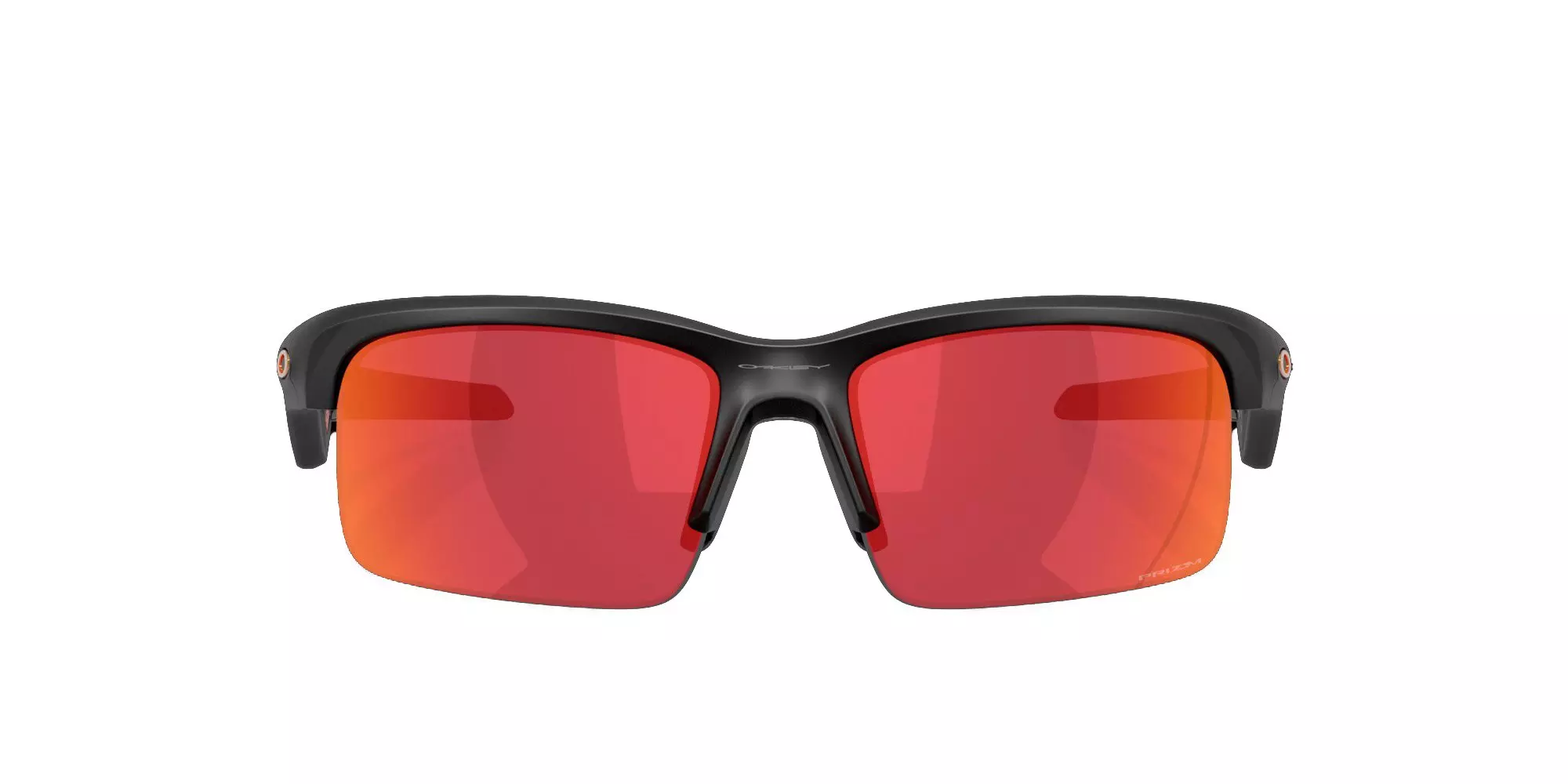 Oakley Youth Capacitor Prizm Field Sunglasses - Matte Black - BLACK/RED