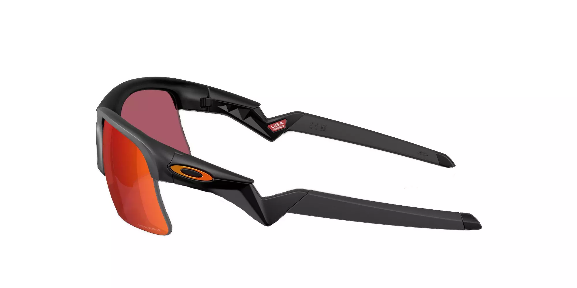 Oakley Youth Capacitor Prizm Field Sunglasses - Matte Black - BLACK/RED