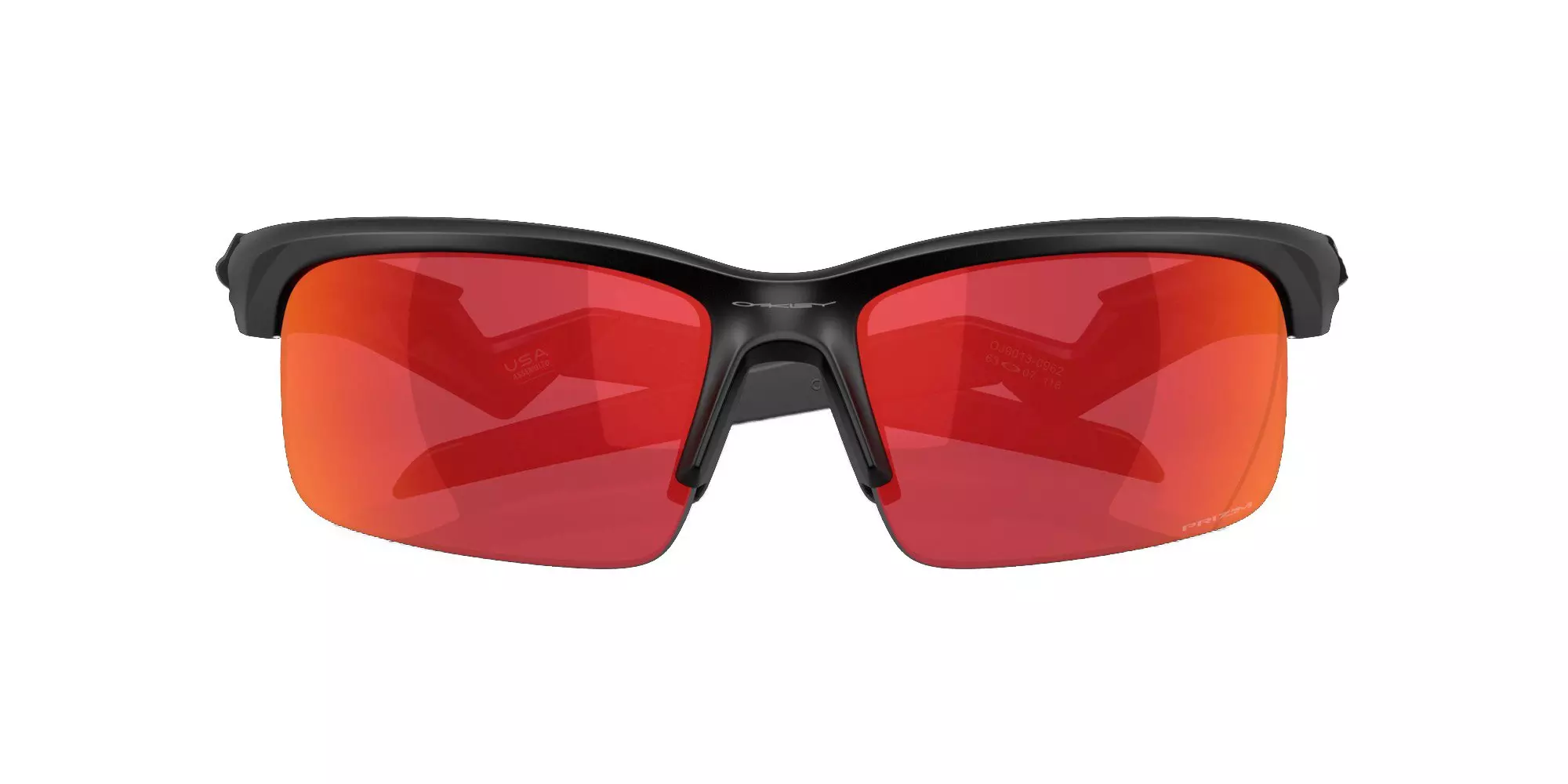 Oakley Youth Capacitor Prizm Field Sunglasses - Matte Black - BLACK/RED