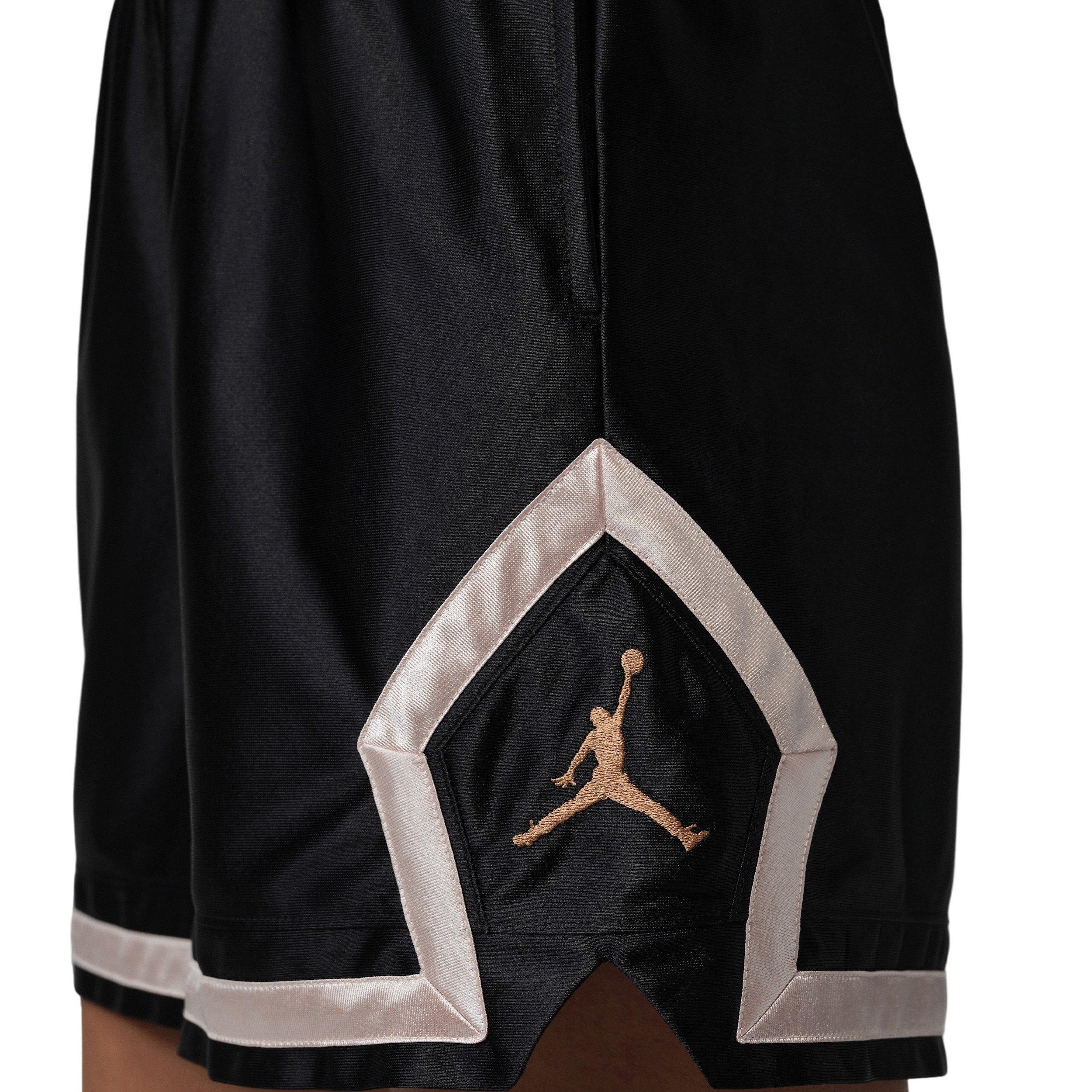 Jordan Women's Sport Dri-FIT 4" Diamond Shorts - Black/Gold - BLACK/GOLD Thumbnail View 5