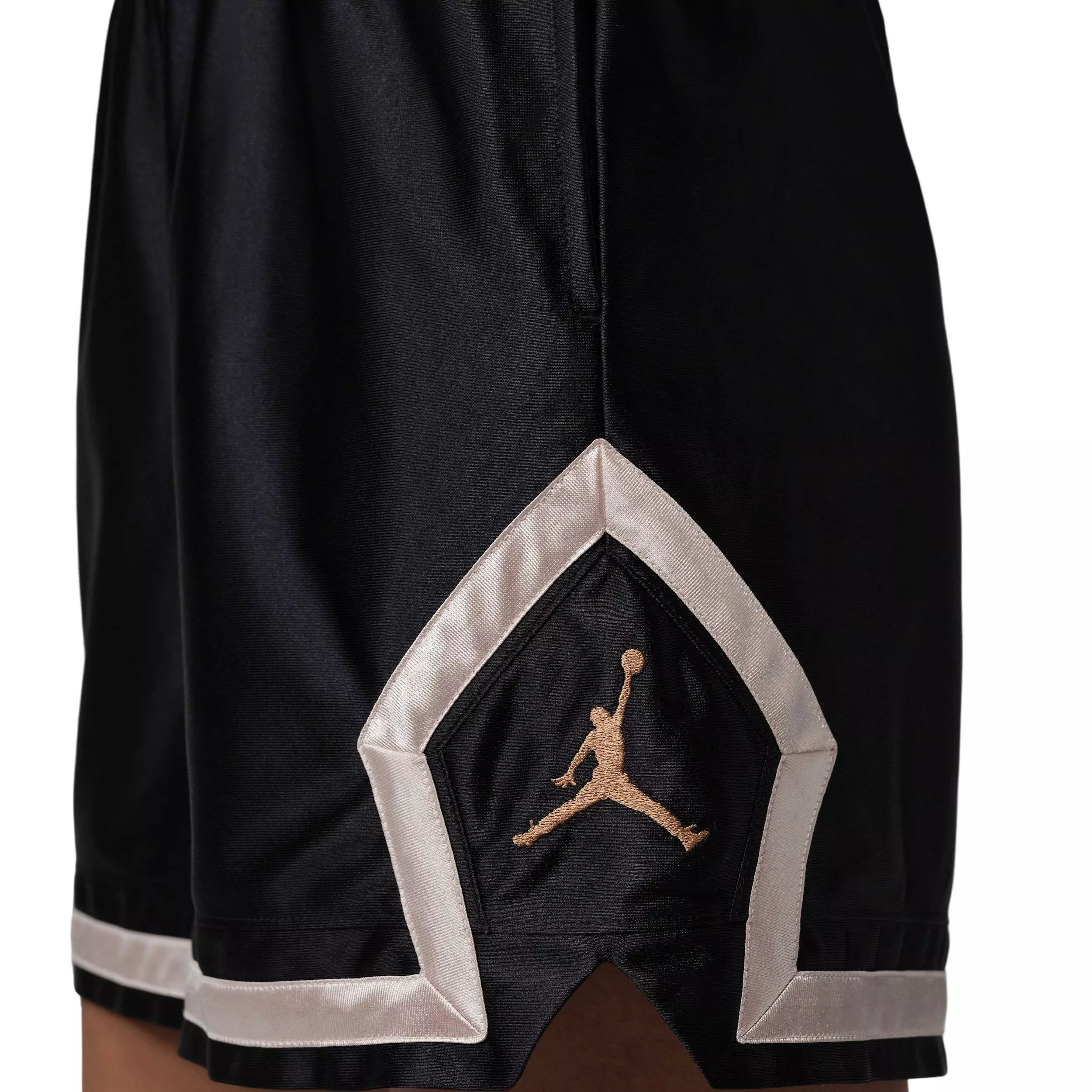 Jordan Women's Sport Dri-FIT 4" Diamond Shorts - Black/Gold - BLACK/GOLD