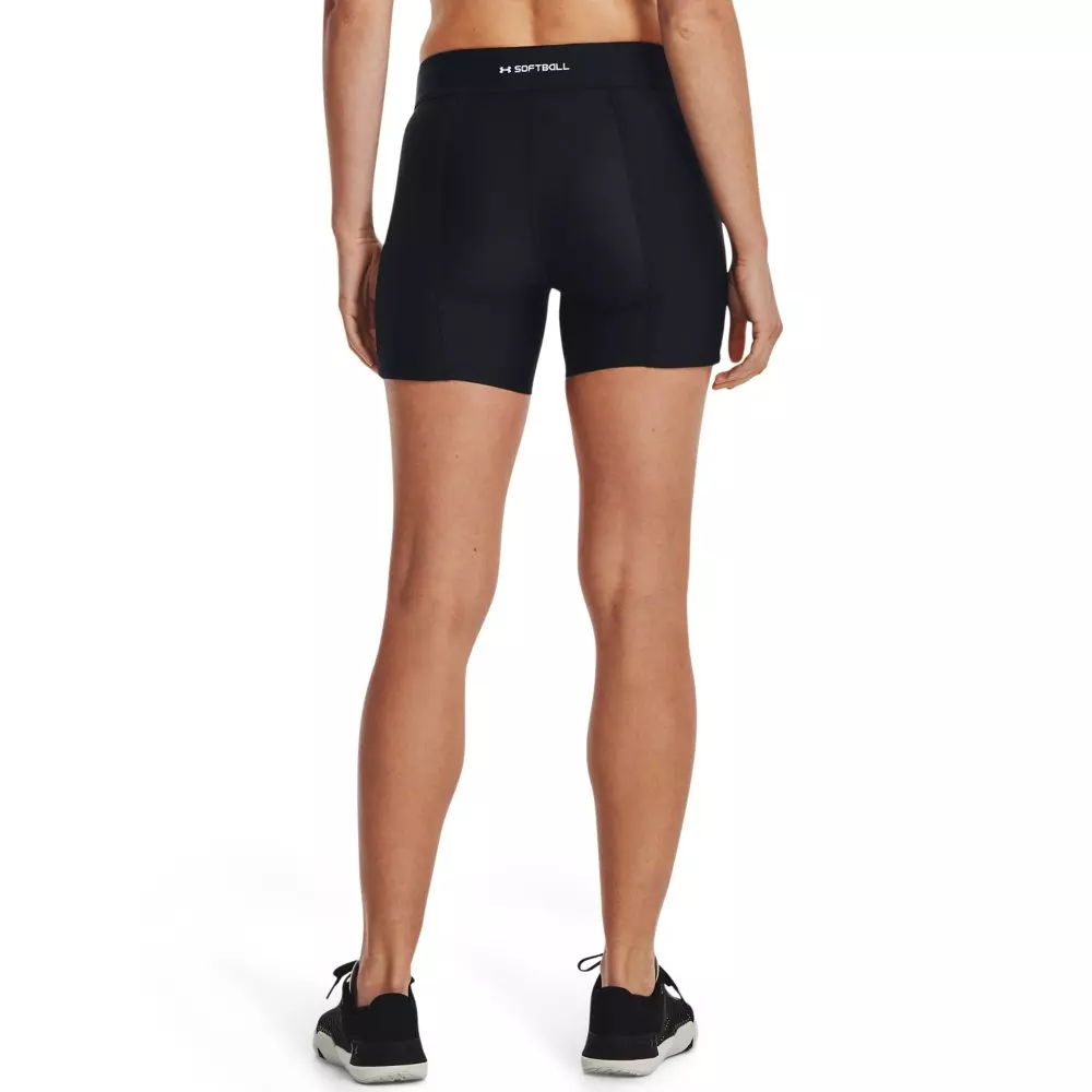 Under Armour Women's Diamond Utility Slider Shorts-Black - BLACK