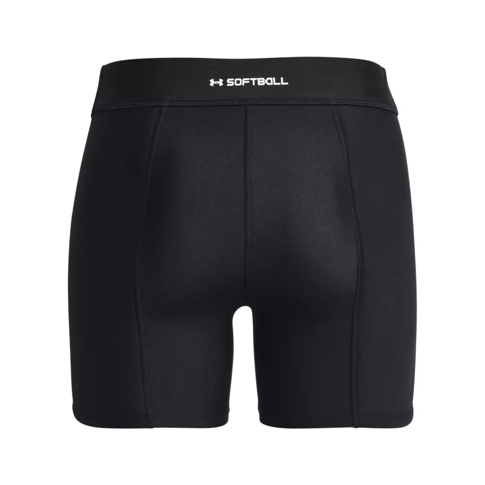 Under Armour Women's Diamond Utility Slider Shorts-Black - BLACK