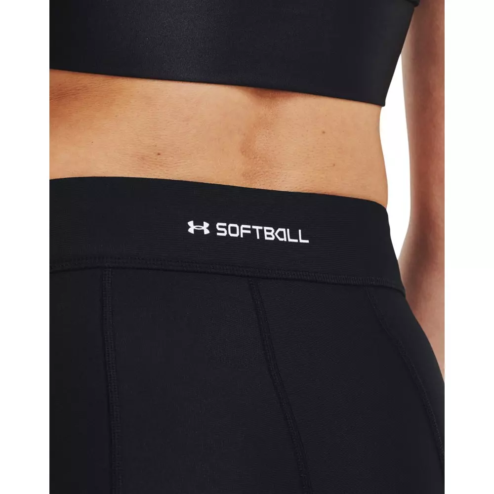 Under Armour Women's Diamond Utility Slider Shorts-Black - BLACK