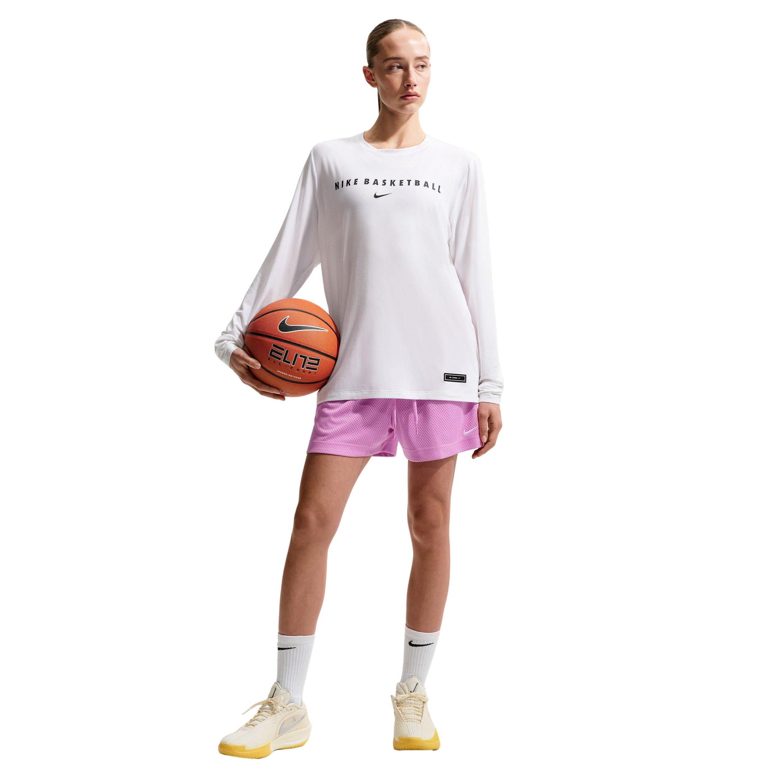 Nike Women's Essential Dri-FIT Mesh Basketball Shorts - Magenta - MAGENTA Thumbnail View 1
