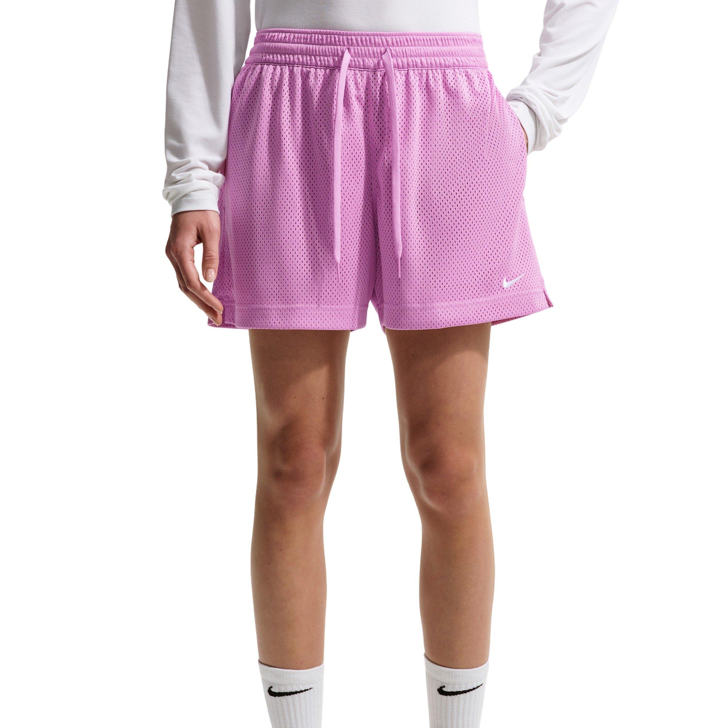 Nike Women's Essential Dri-FIT Mesh Basketball Shorts - Magenta - MAGENTA Thumbnail View 3