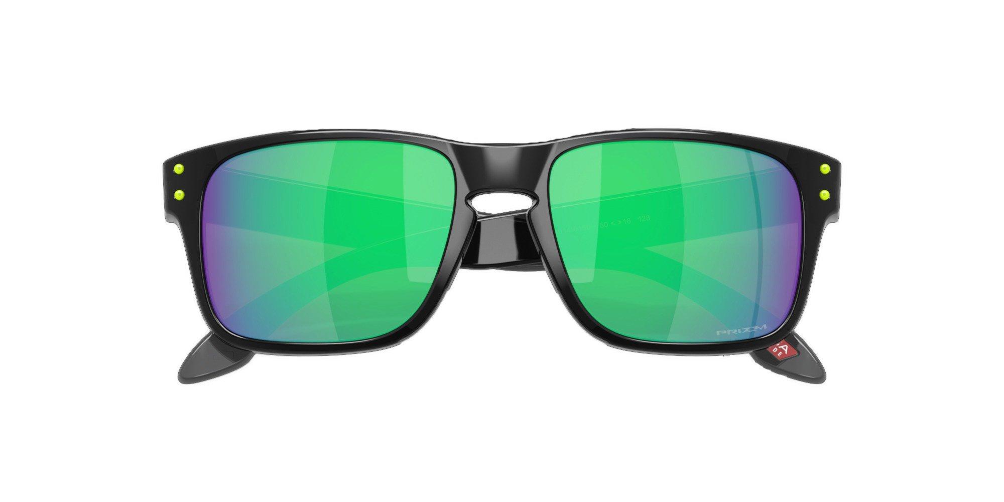 Oakley Youth Holbrook XXS Prizm Jade Sunglasses &ndash; Black Ink - BLACK/GREEN Thumbnail View 6