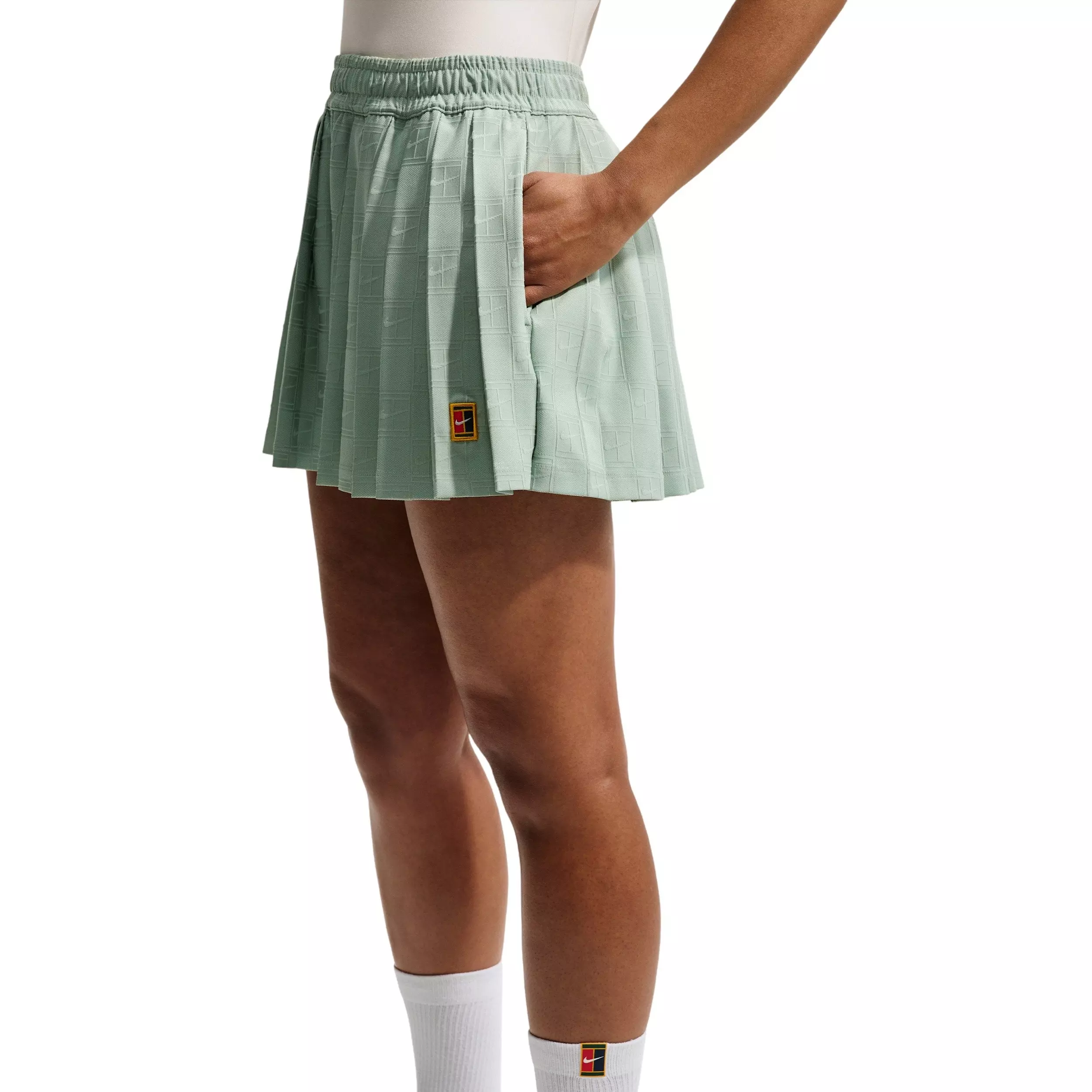 Nike Women's NikeCourt Court Collection Dri-FIT High-Waisted Tennis Shorts - GREEN