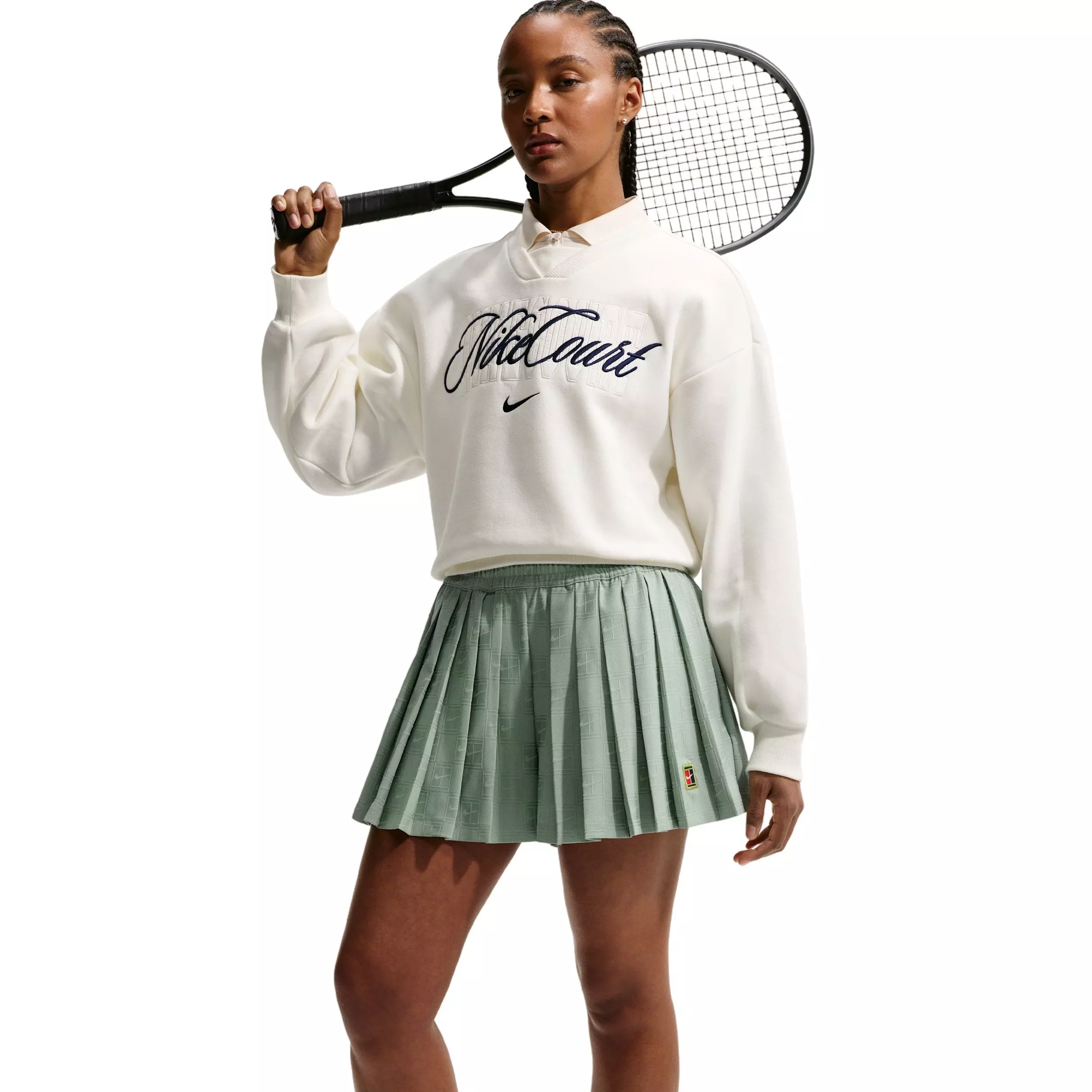 Nike Women's NikeCourt Court Collection Dri-FIT High-Waisted Tennis Shorts - GREEN