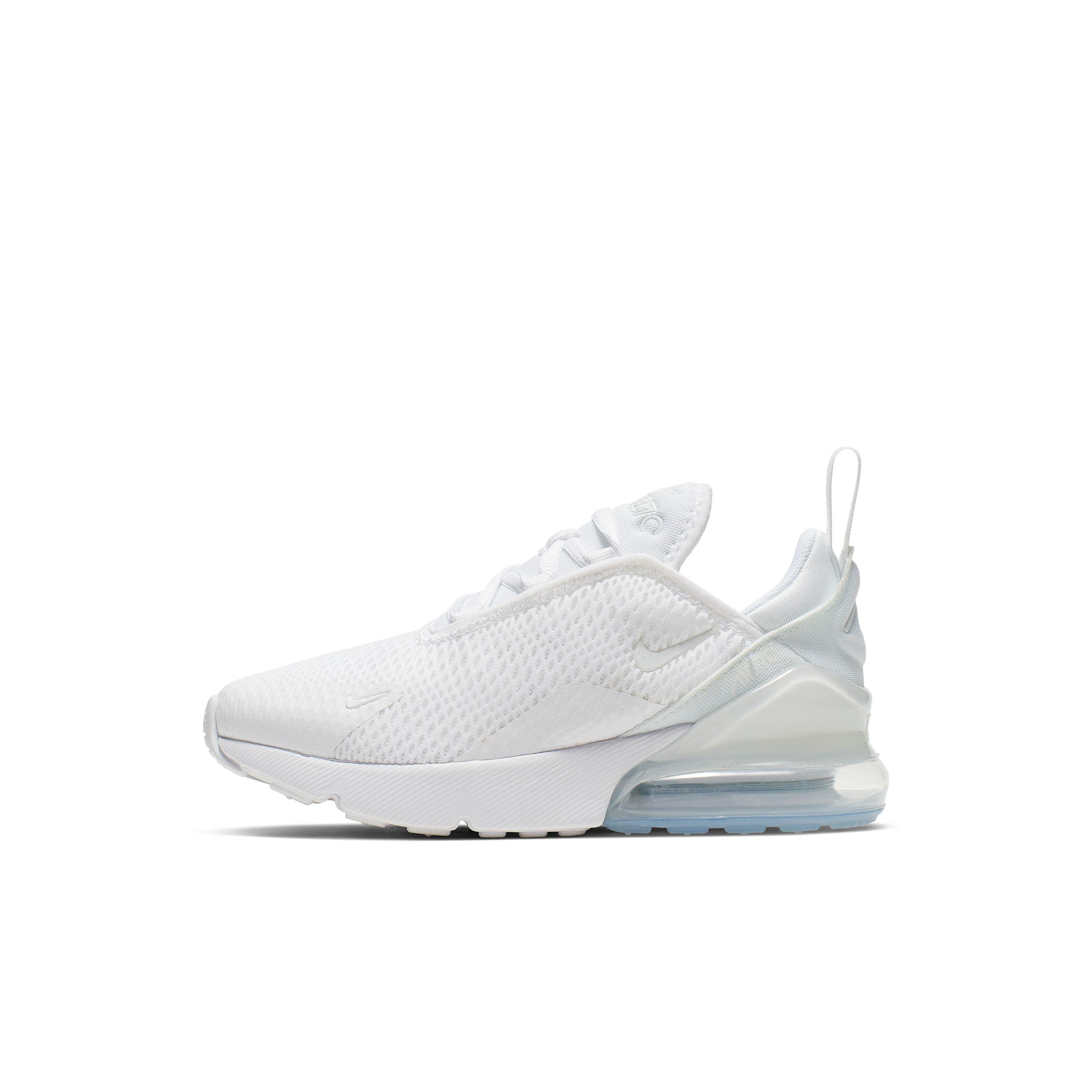 Nike Air Max 270 Preschool Kids' "White/Metallic Silver" Shoe