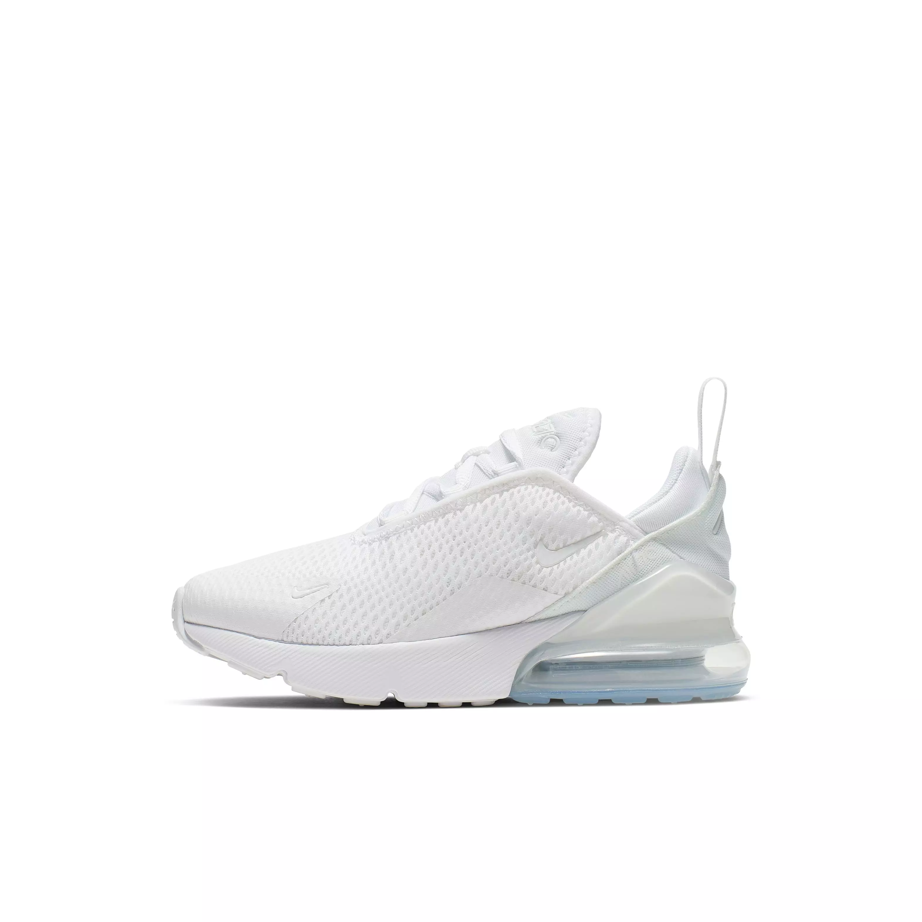Nike Air Max 270 "White/Metallic Silver" Preschool Kids' Shoe - WHITE/SILVER