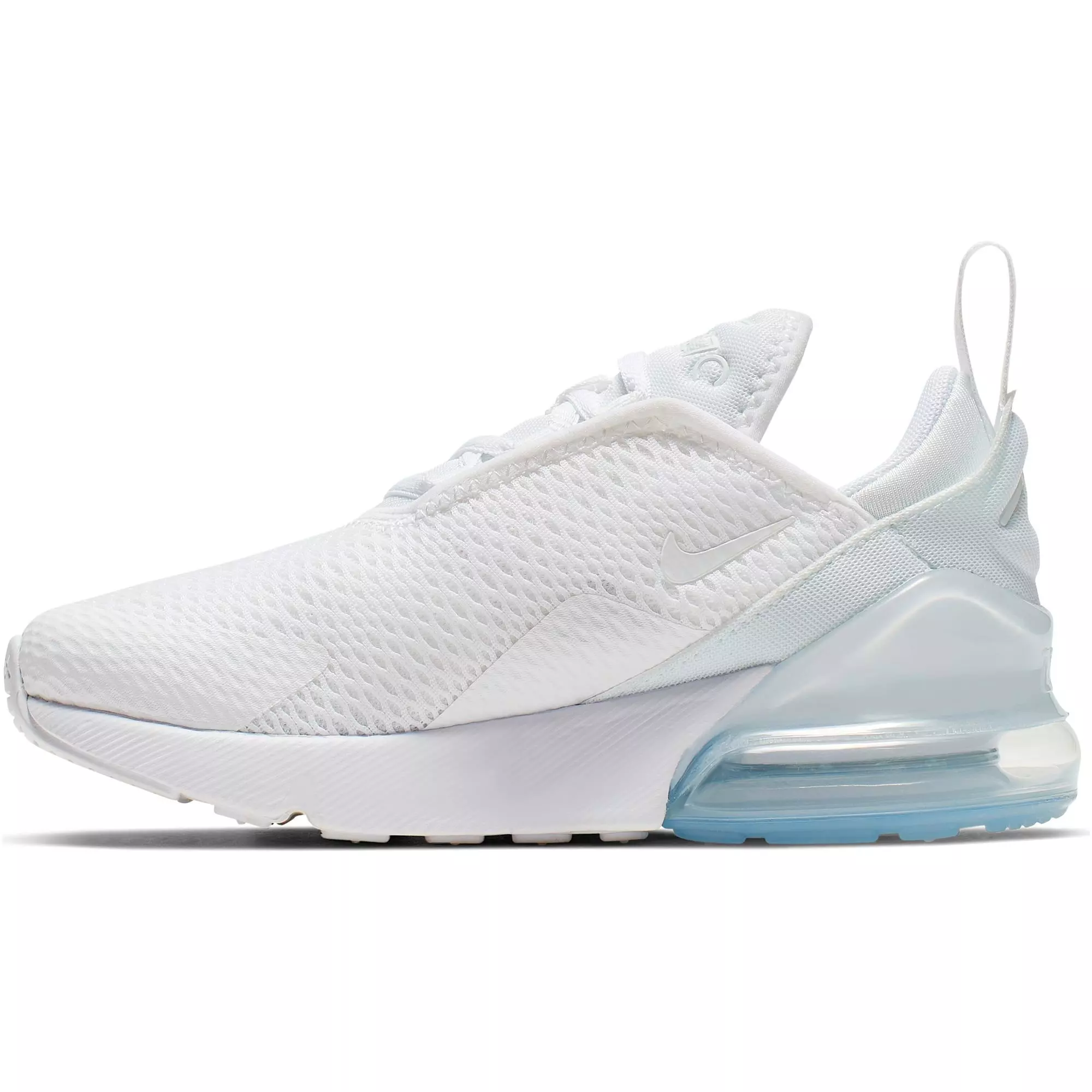 Nike Air Max 270 "White/Metallic Silver" Preschool Kids' Shoe - WHITE/SILVER