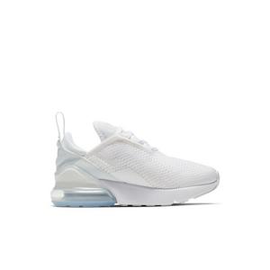 Nike Air Max 270 "White/Metallic Silver" Preschool Kids' Shoe