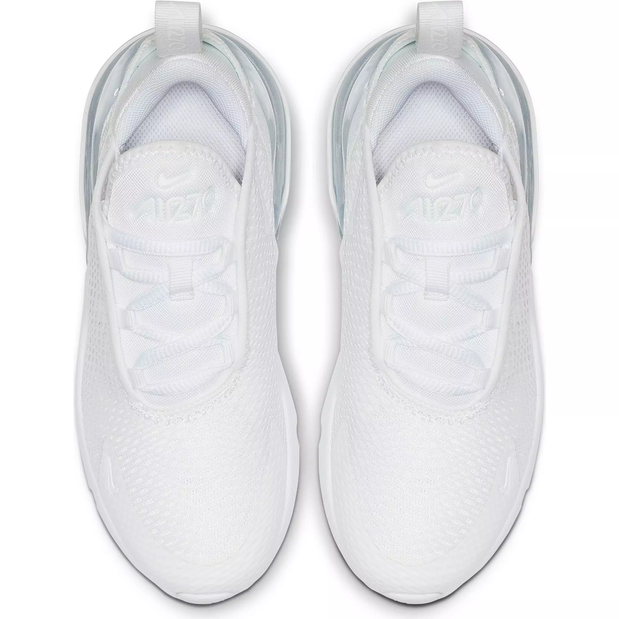 Nike Air Max 270 "White/Metallic Silver" Preschool Kids' Shoe - WHITE/SILVER