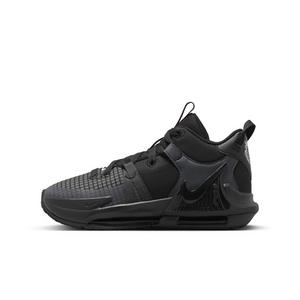 Nike LeBron Witness 7 "Black/White/Anthracite" Grade School Boys' Basketball Shoe