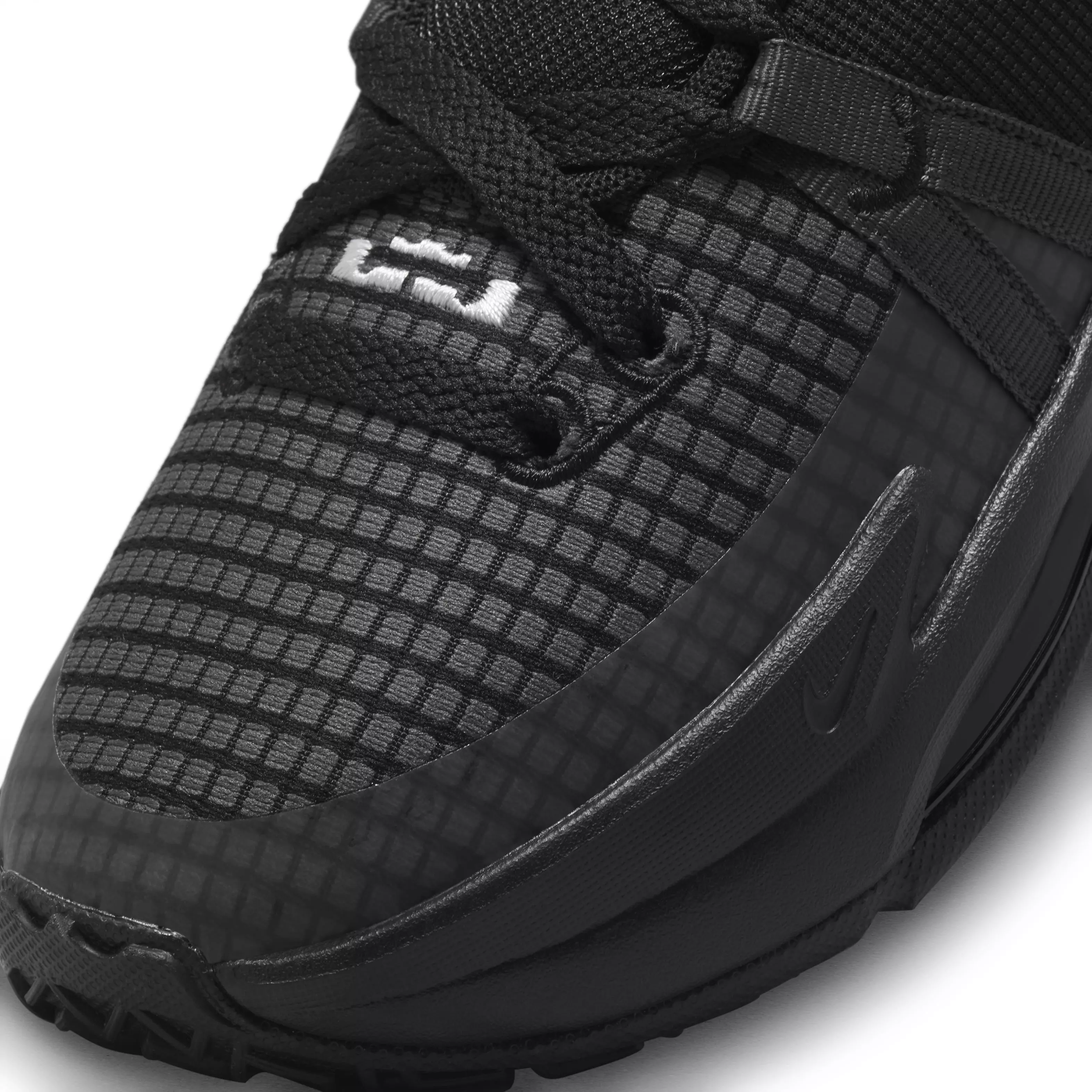 Nike LeBron Witness 7 "Black/White/Anthracite" Grade School Boys' Basketball Shoe - BLACK/WHITE/ANTHRACITE