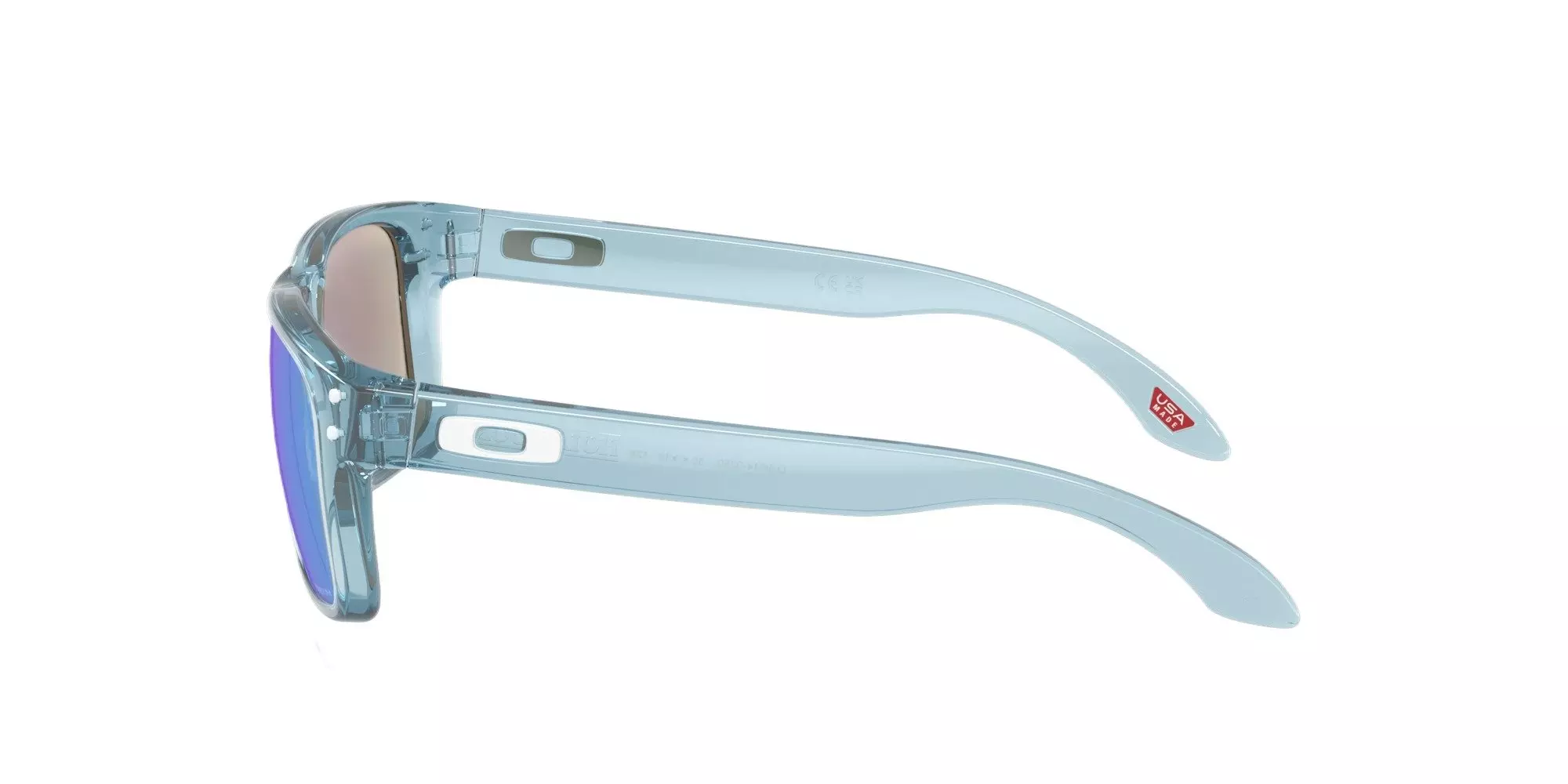 Oakley Holbrook XXS Sunglasses (Youth Fit) - Prizm Sapphire Lenses & Transparent Stonewash Frame - GREY/BLUE