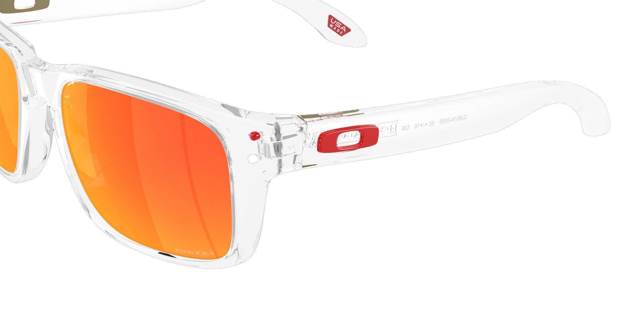 Oakley Holbrook XXS Sunglasses (Youth Fit) - Prizm Ruby Lenses and Clear Frame