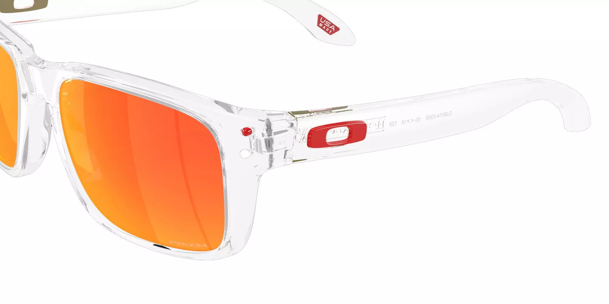 Oakley Youth Holbrook XXS Prizm Ruby Sunglasses &ndash; Clear - RED