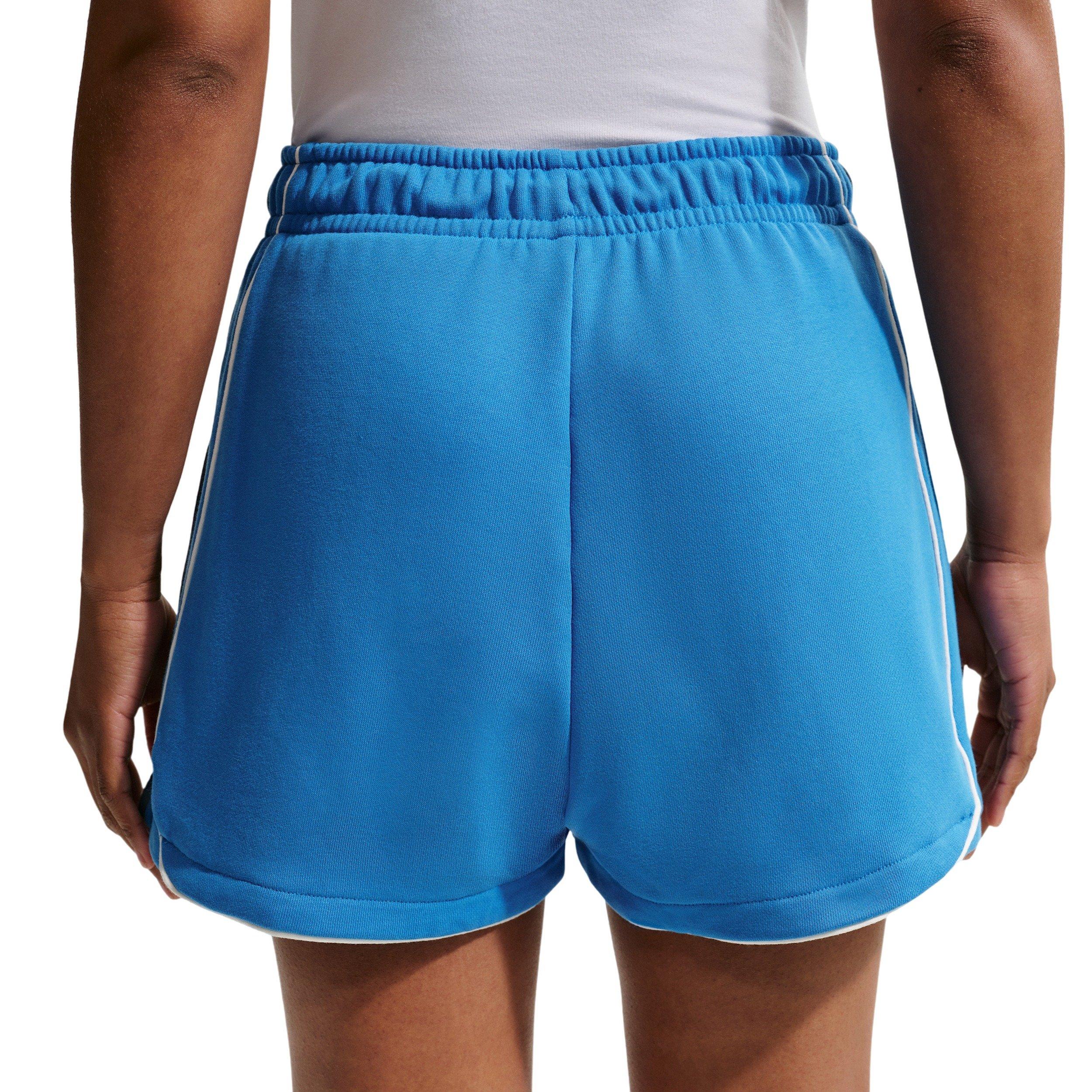 Nike Women's Sportswear Loose Mid-Rise 3" Fleece Shorts - Blue/Navy - BLUE/NAVY Thumbnail View 2
