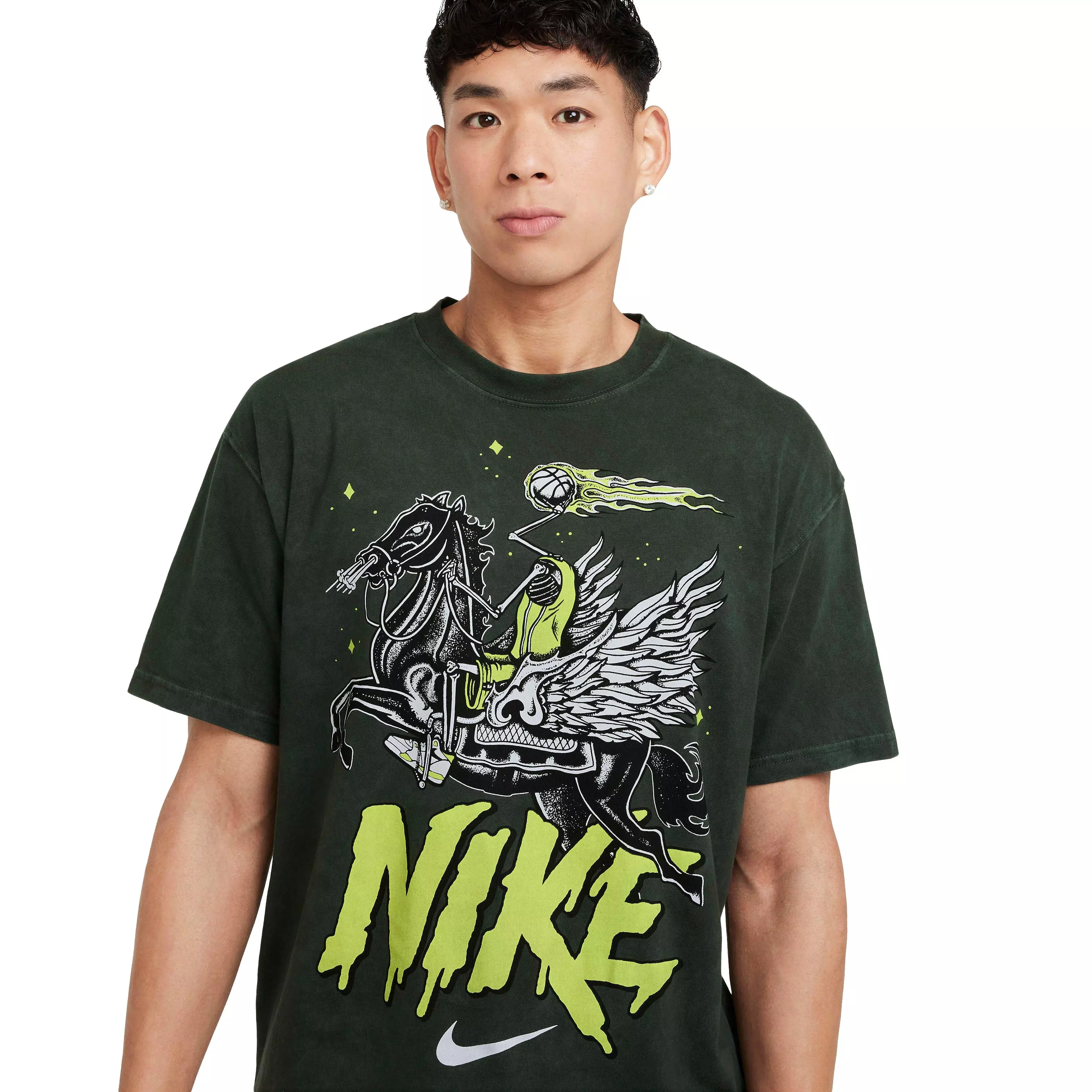 Nike Men's Max90 Basketball Relaxed T-Shirt - GREEN