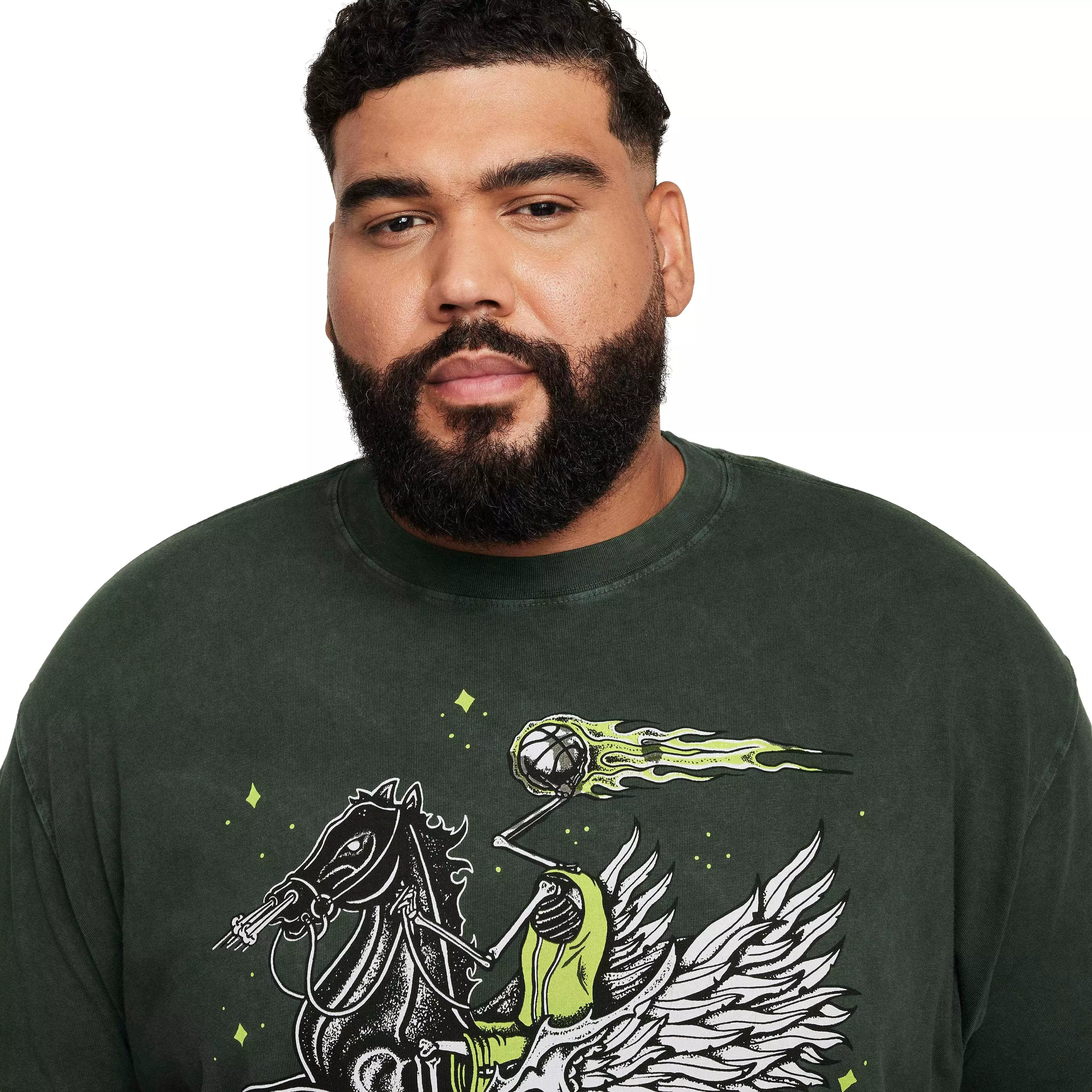 Nike Men's Max90 Basketball Relaxed T-Shirt - GREEN