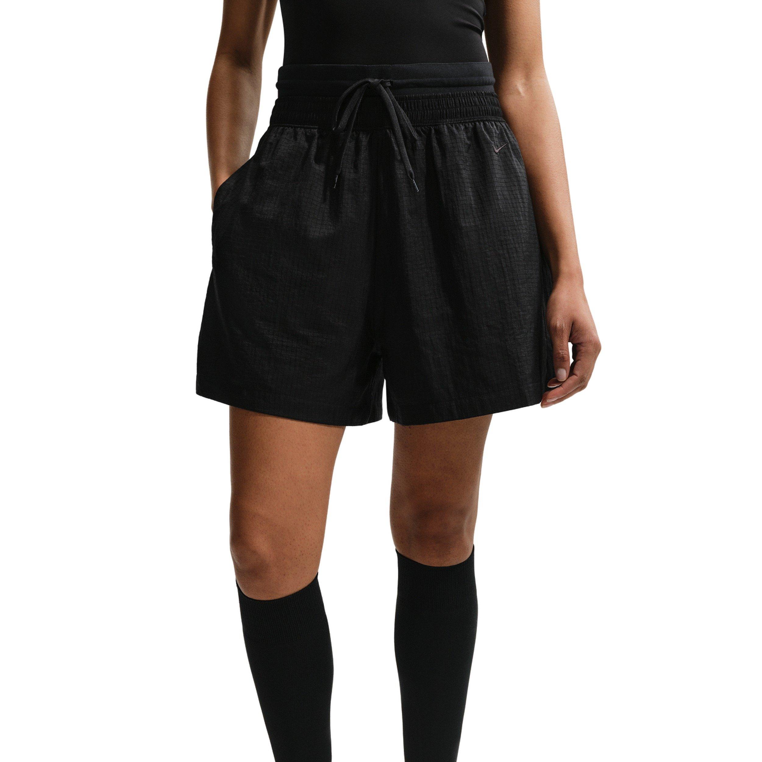Nike Women's Sportswear Loose High-Waisted Lightweight Ripstop Shorts - BLACK Thumbnail View 1