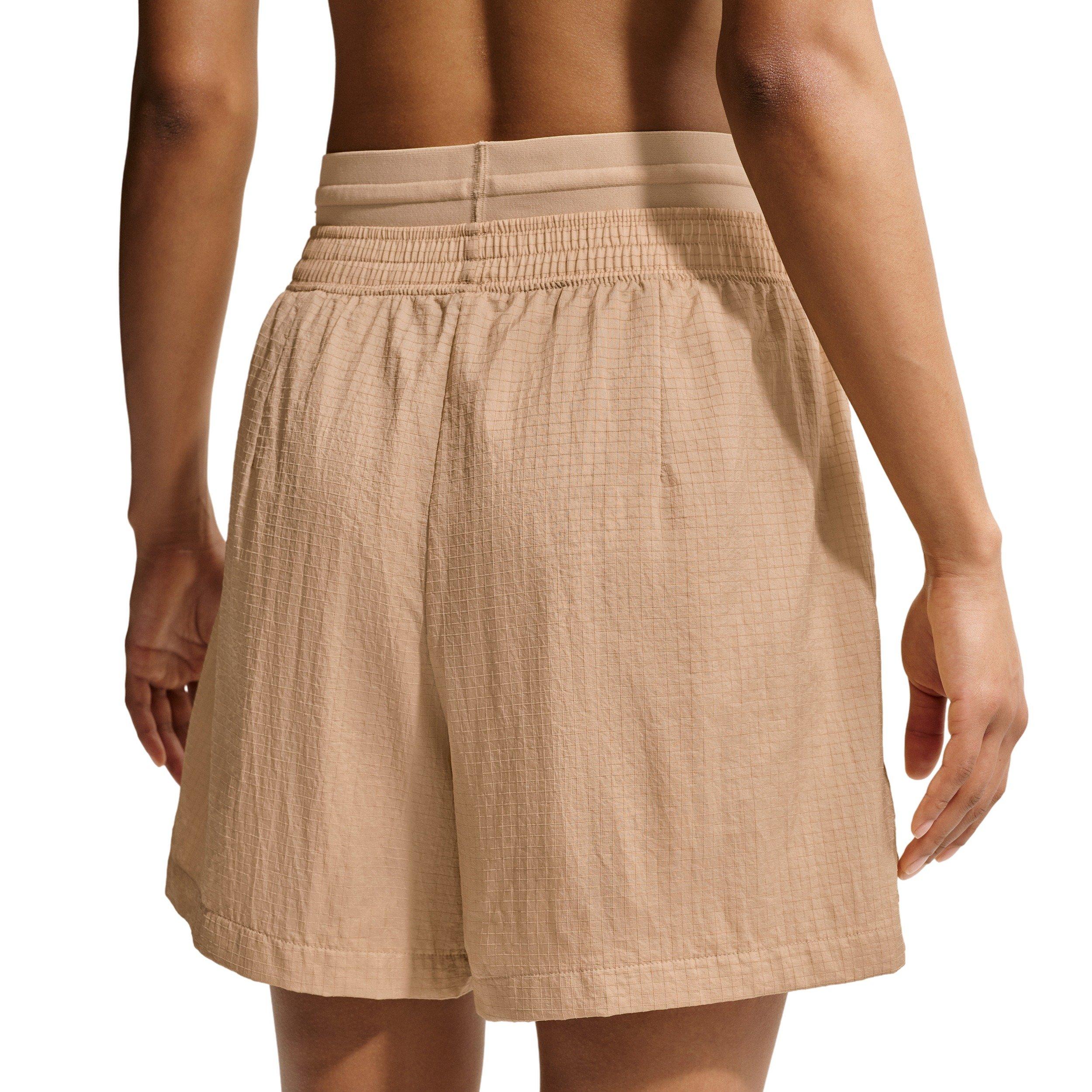 Nike Women's Sportswear Loose High-Waisted Lightweight Ripstop Shorts - BEIGE Thumbnail View 2