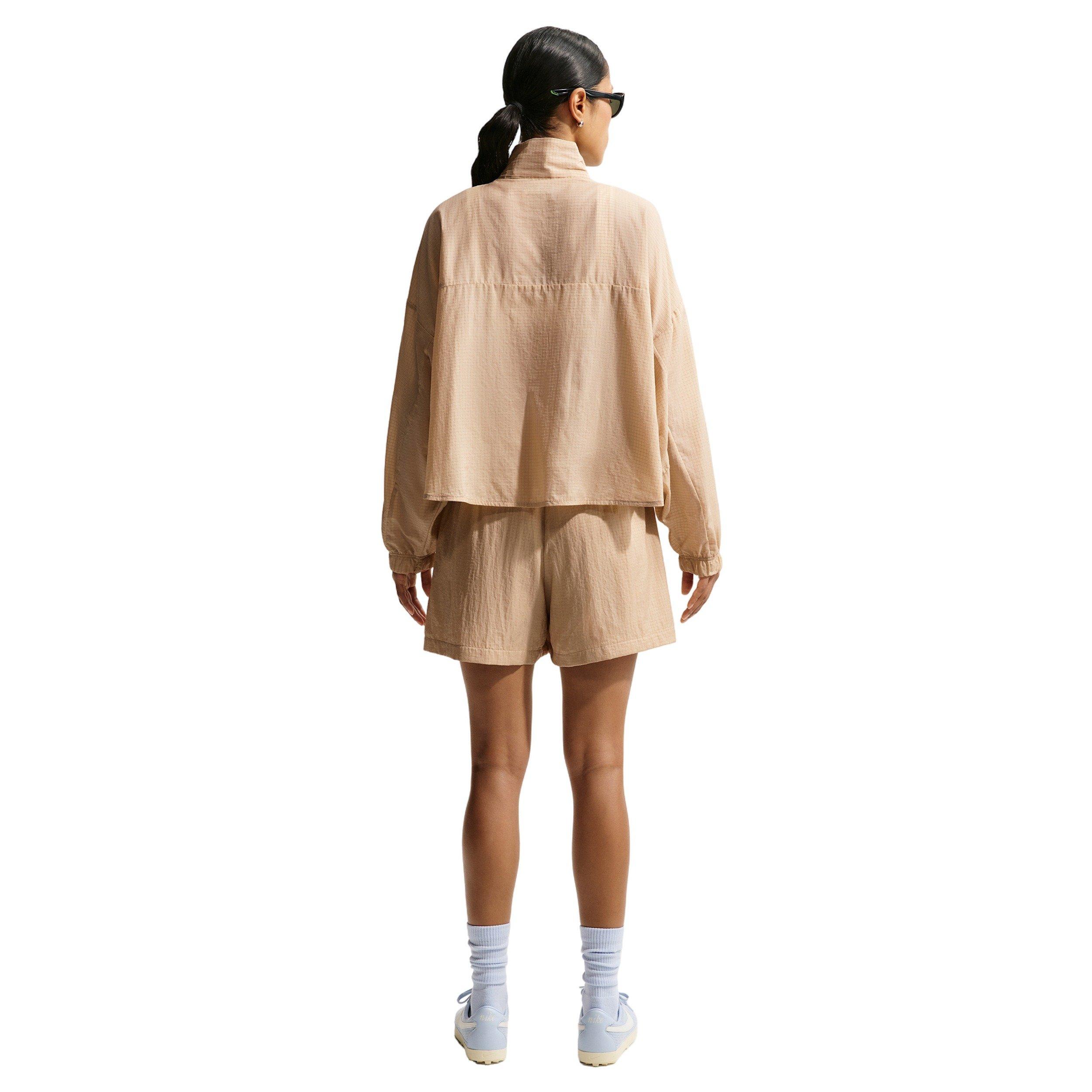 Nike Women's Sportswear Loose High-Waisted Lightweight Ripstop Shorts - BEIGE Thumbnail View 5