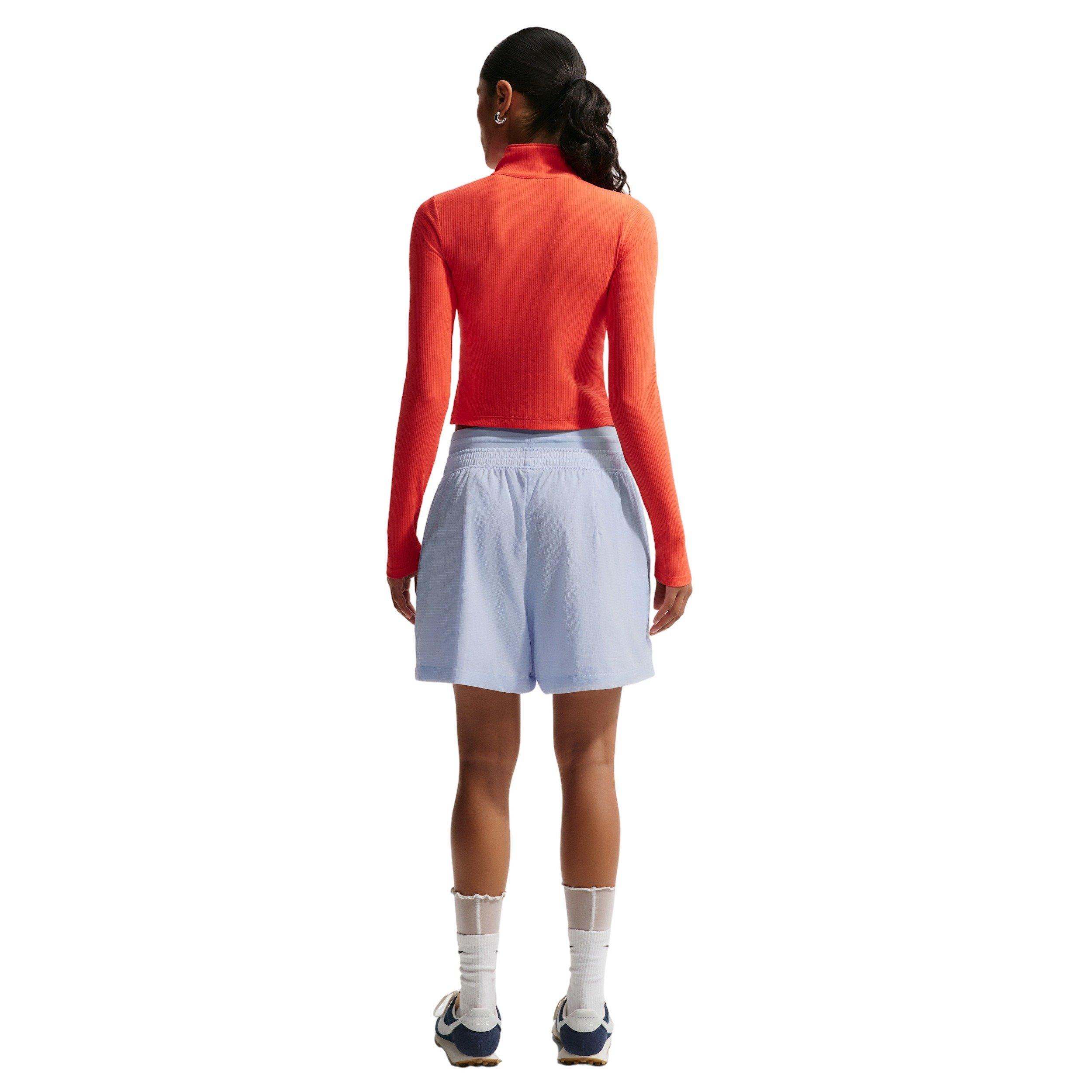 Nike Women's Sportswear Loose High-Waisted Lightweight Ripstop Shorts - BLUE Thumbnail View 2