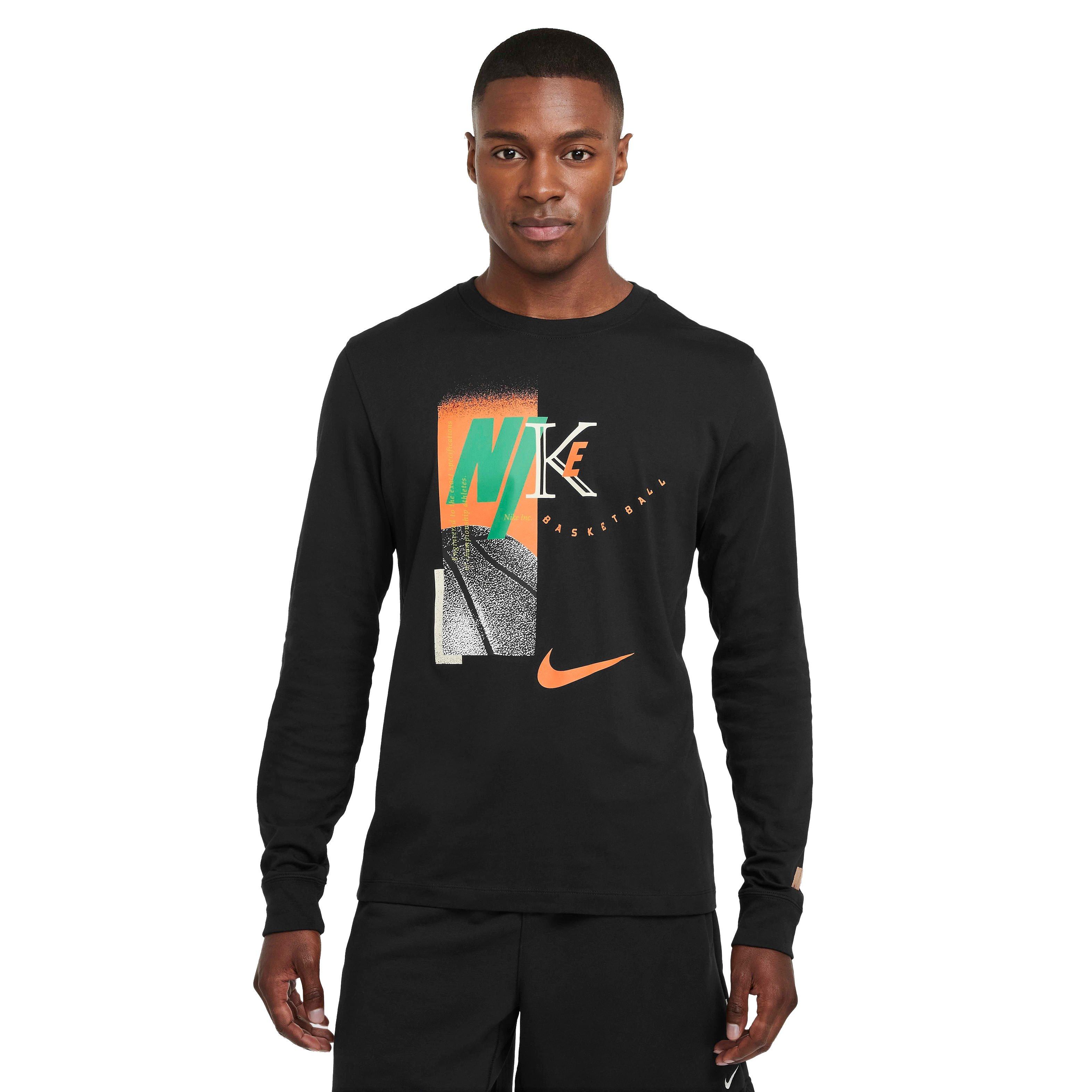 Nike Men's Long Sleeve Basketball T-Shirt - BLACK Thumbnail View 1