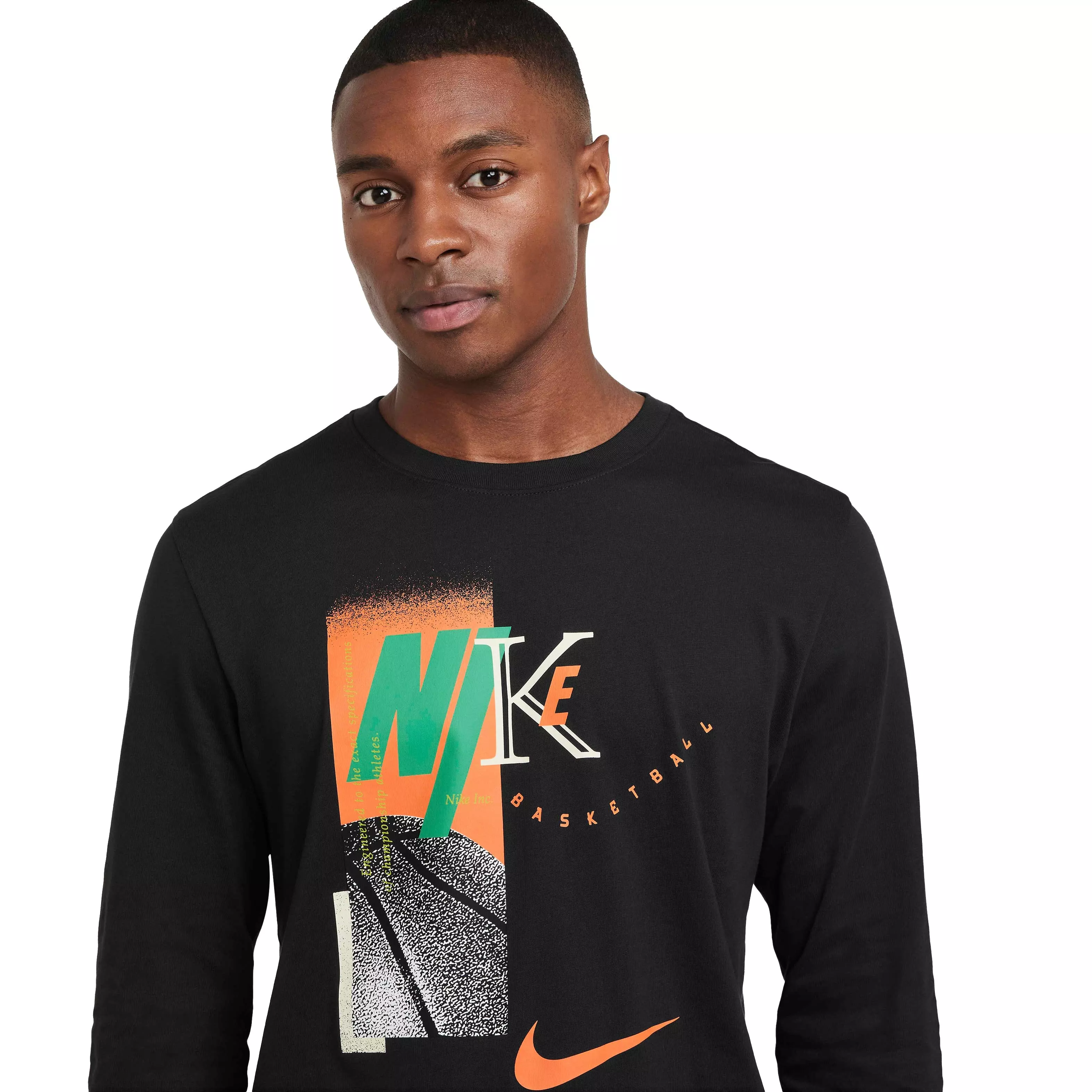 Nike Men's Long Sleeve Basketball T-Shirt - BLACK