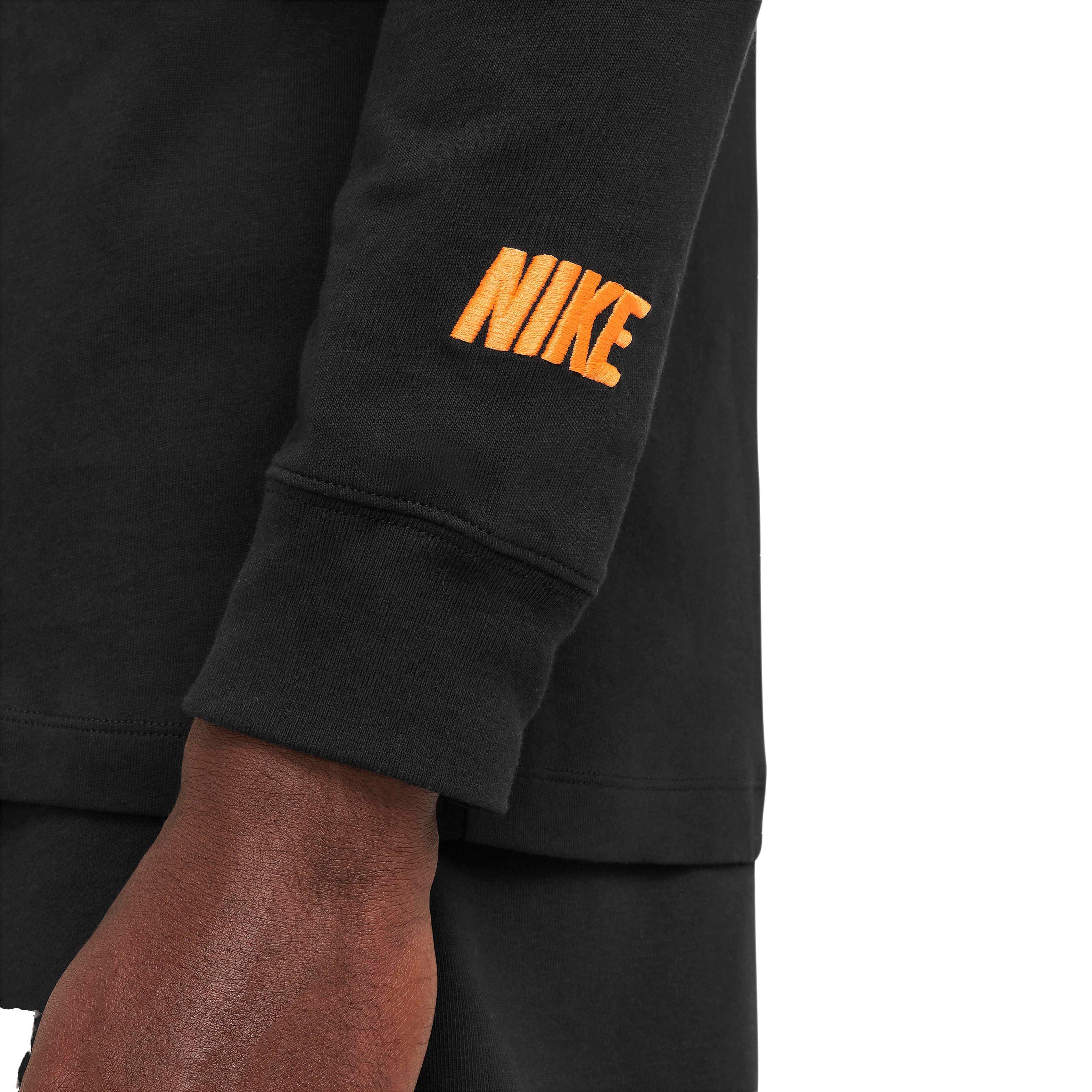 Nike Men's Long Sleeve Basketball T-Shirt - BLACK Thumbnail View 4