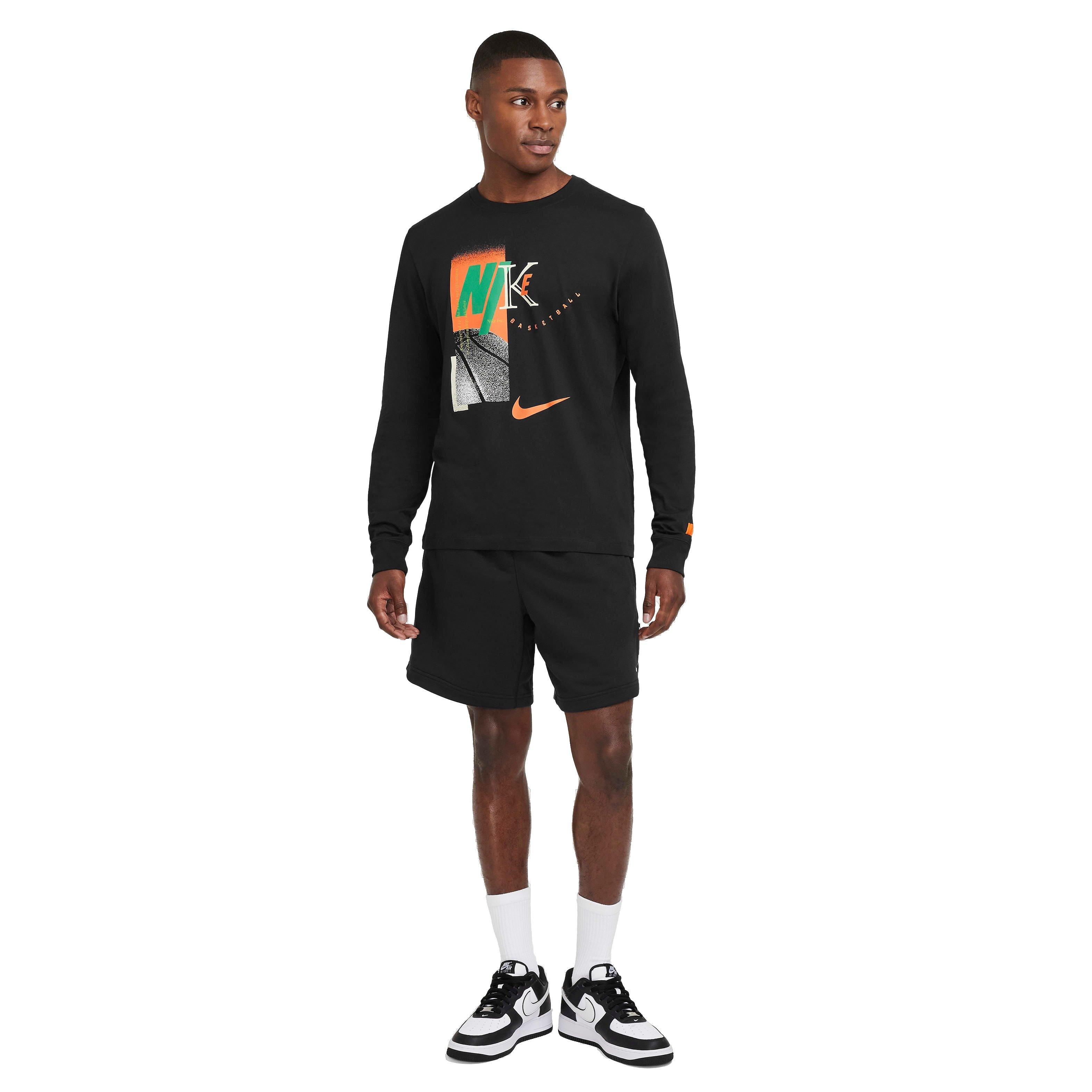 Nike Men's Long Sleeve Basketball T-Shirt - BLACK Thumbnail View 5