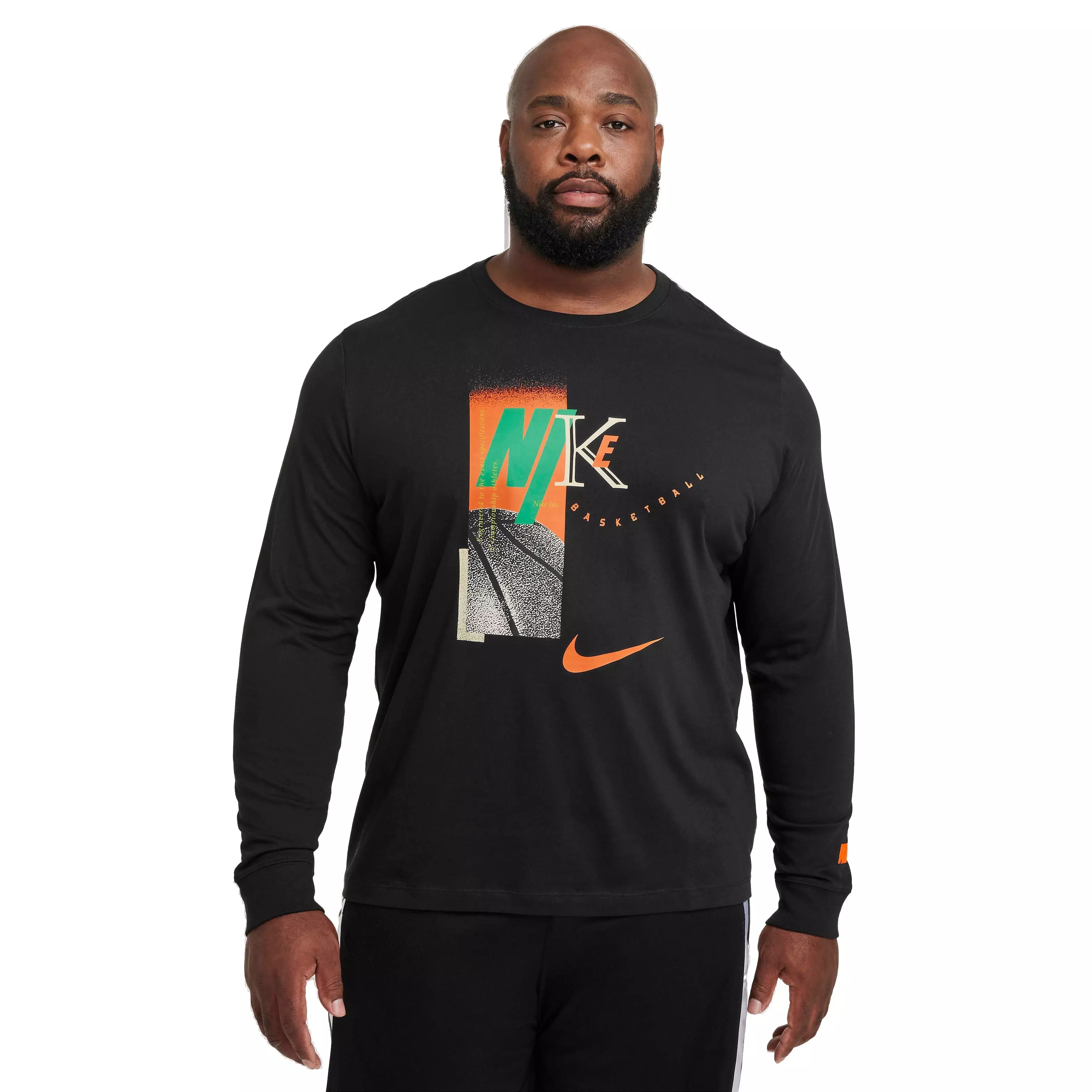 Nike Men's Long Sleeve Basketball T-Shirt - BLACK