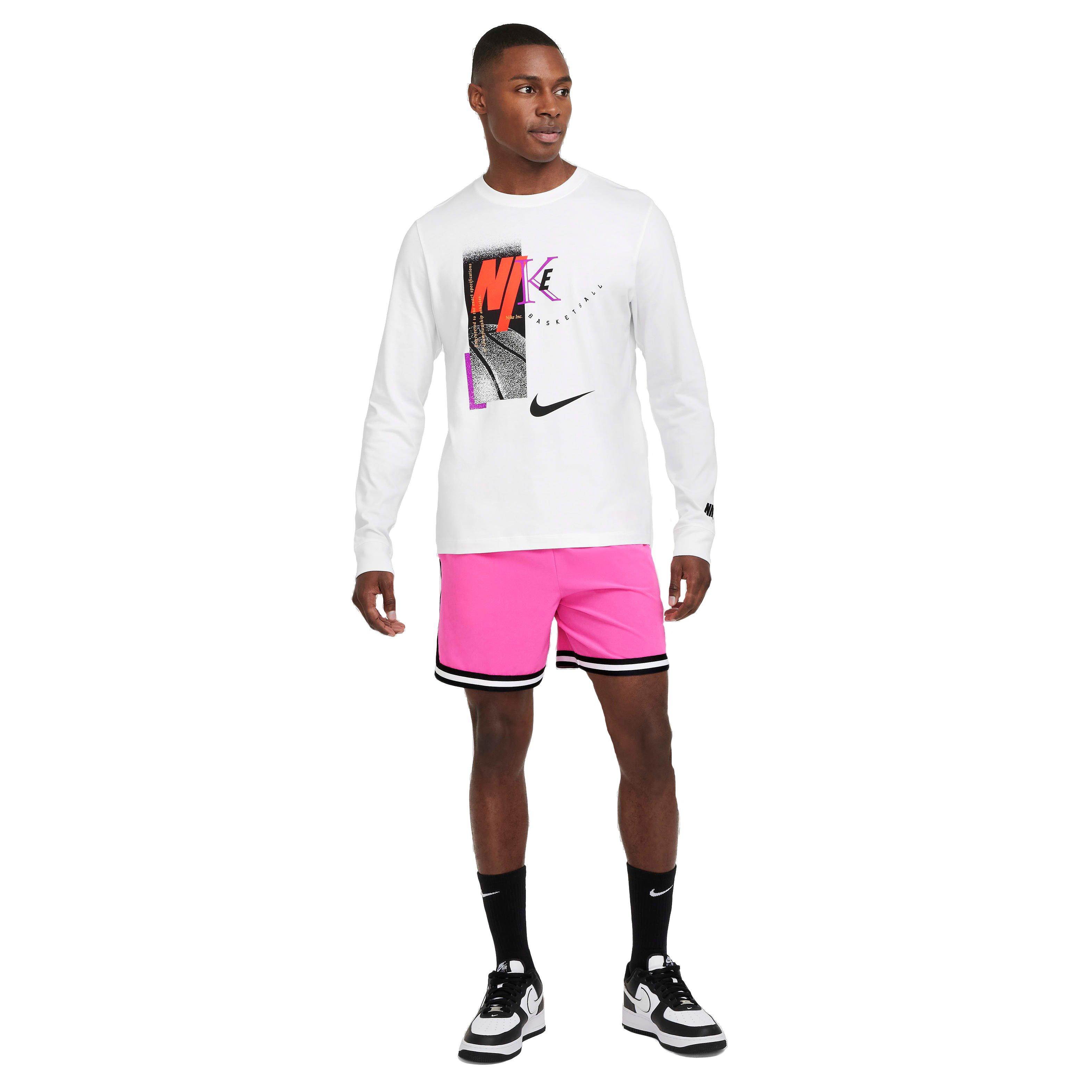 Nike Men's Long Sleeve Basketball T-Shirt - WHITE Thumbnail View 5