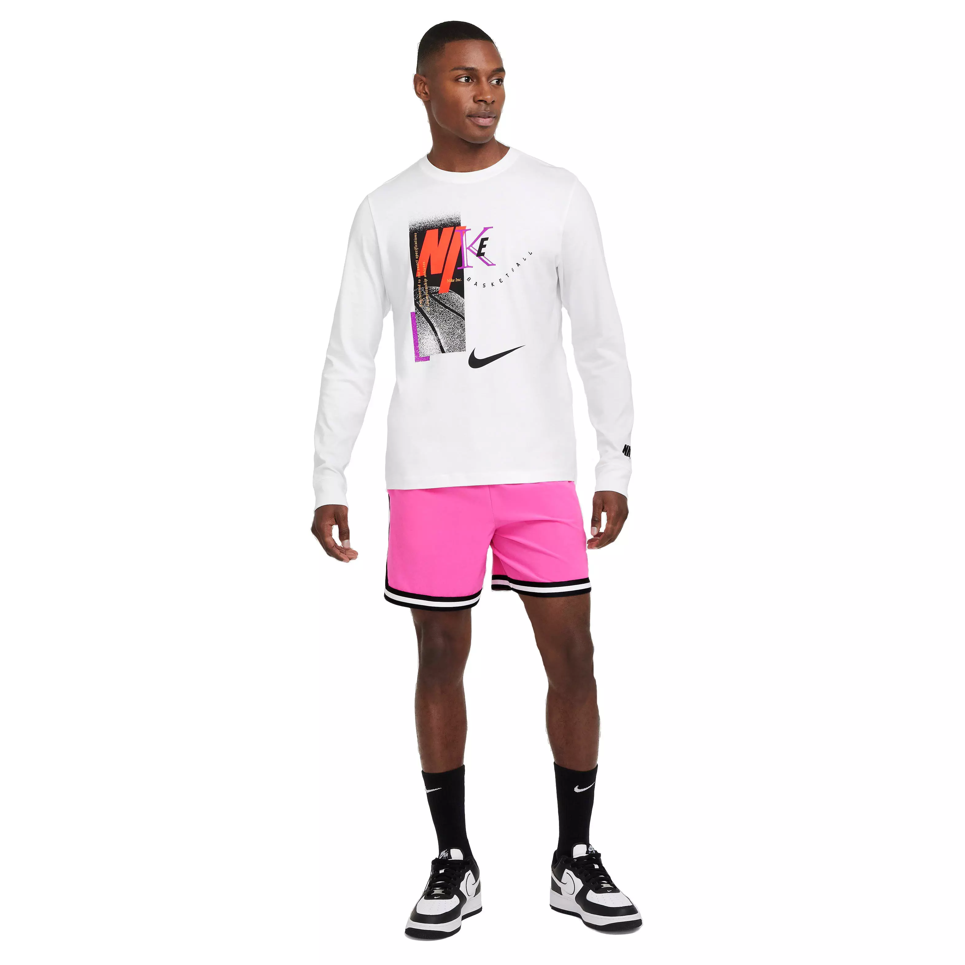 Nike Men's Long Sleeve Basketball T-Shirt - WHITE