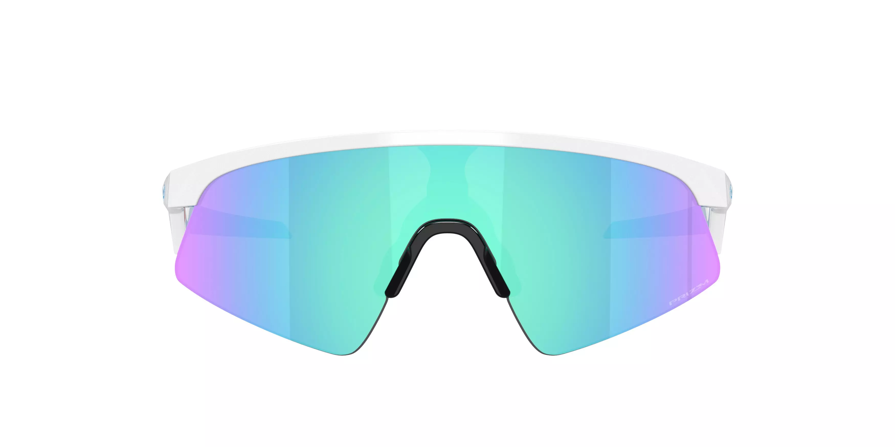 Oakley Resistor Sweep Sunglasses (Youth Fit) - Prizm Sapphire Lenses and Polished White Frame - WHITE/BLUE